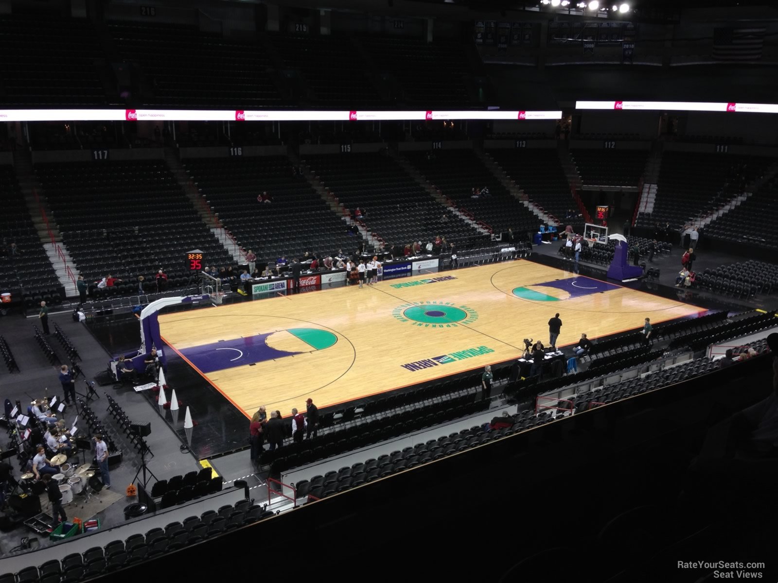 section 202, row c seat view  for basketball - spokane arena