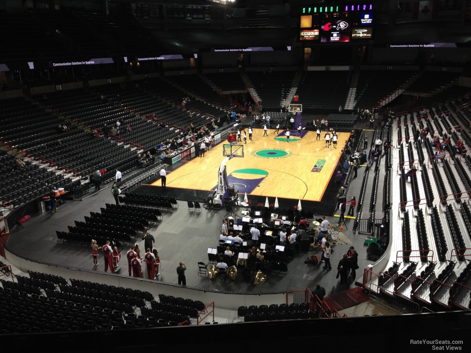 section 223, row c seat view  for basketball - spokane arena