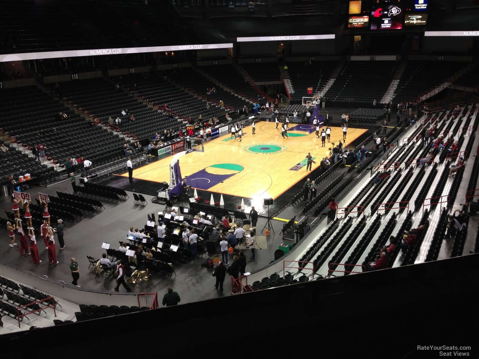 section 224, row c seat view  for basketball - spokane arena