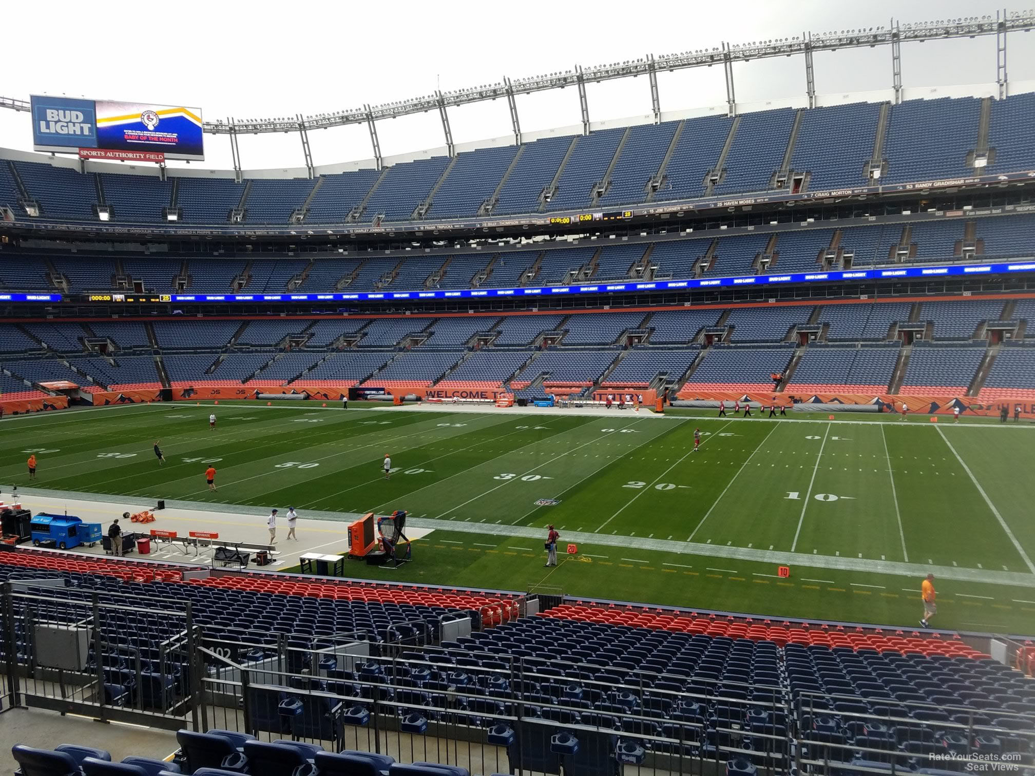 section 102, row 30 seat view  for football - empower field (at mile high)