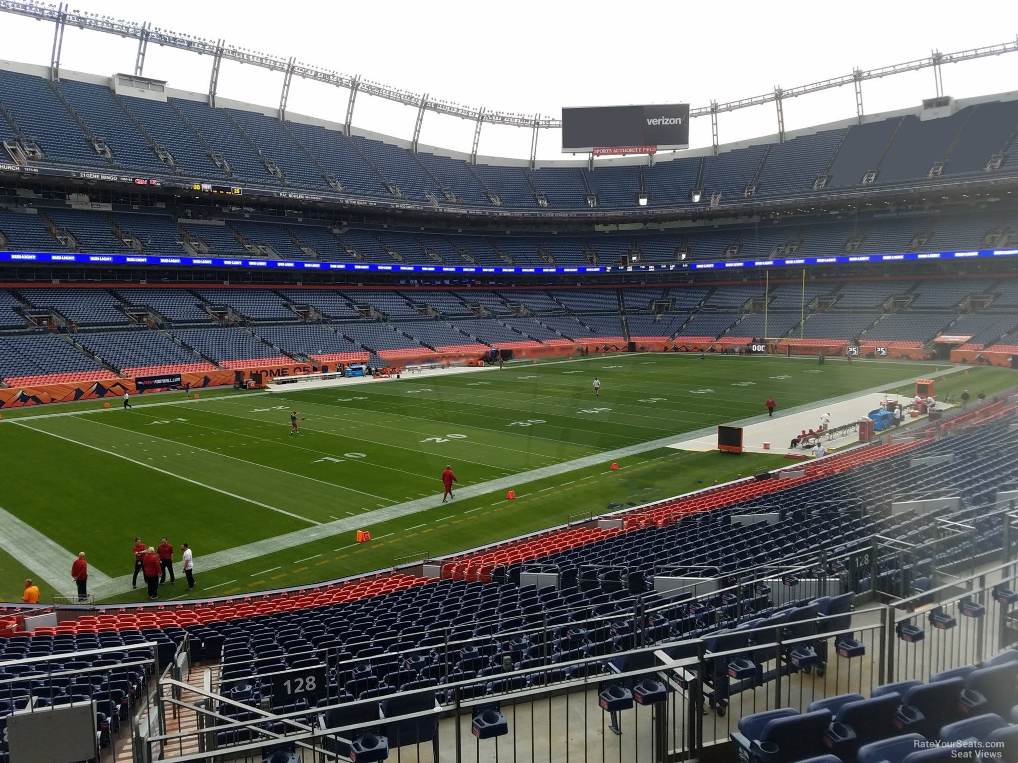section 128, row 30 seat view  - empower field (at mile high)