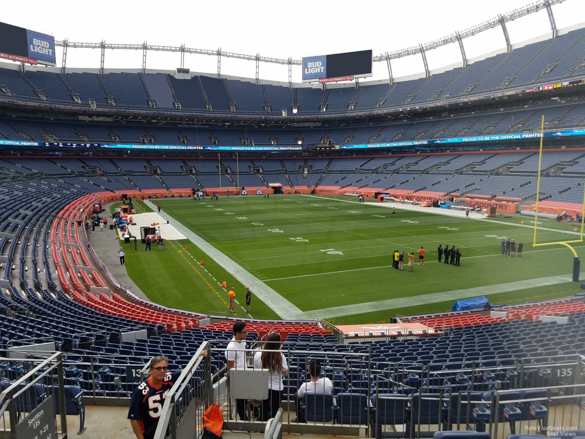 section 135, row 30 seat view  for football - empower field (at mile high)
