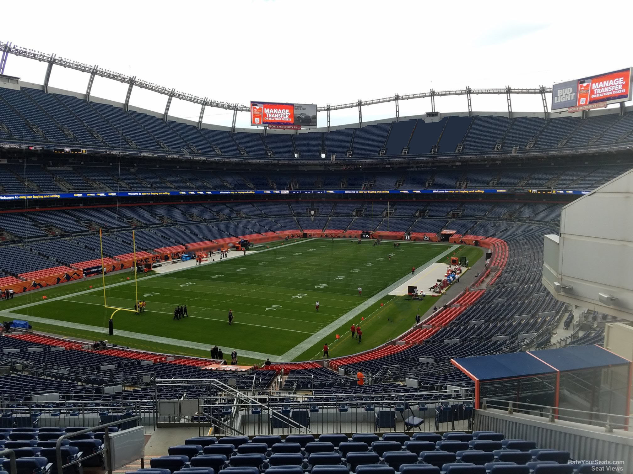 section 228, row 16 seat view  for football - empower field (at mile high)
