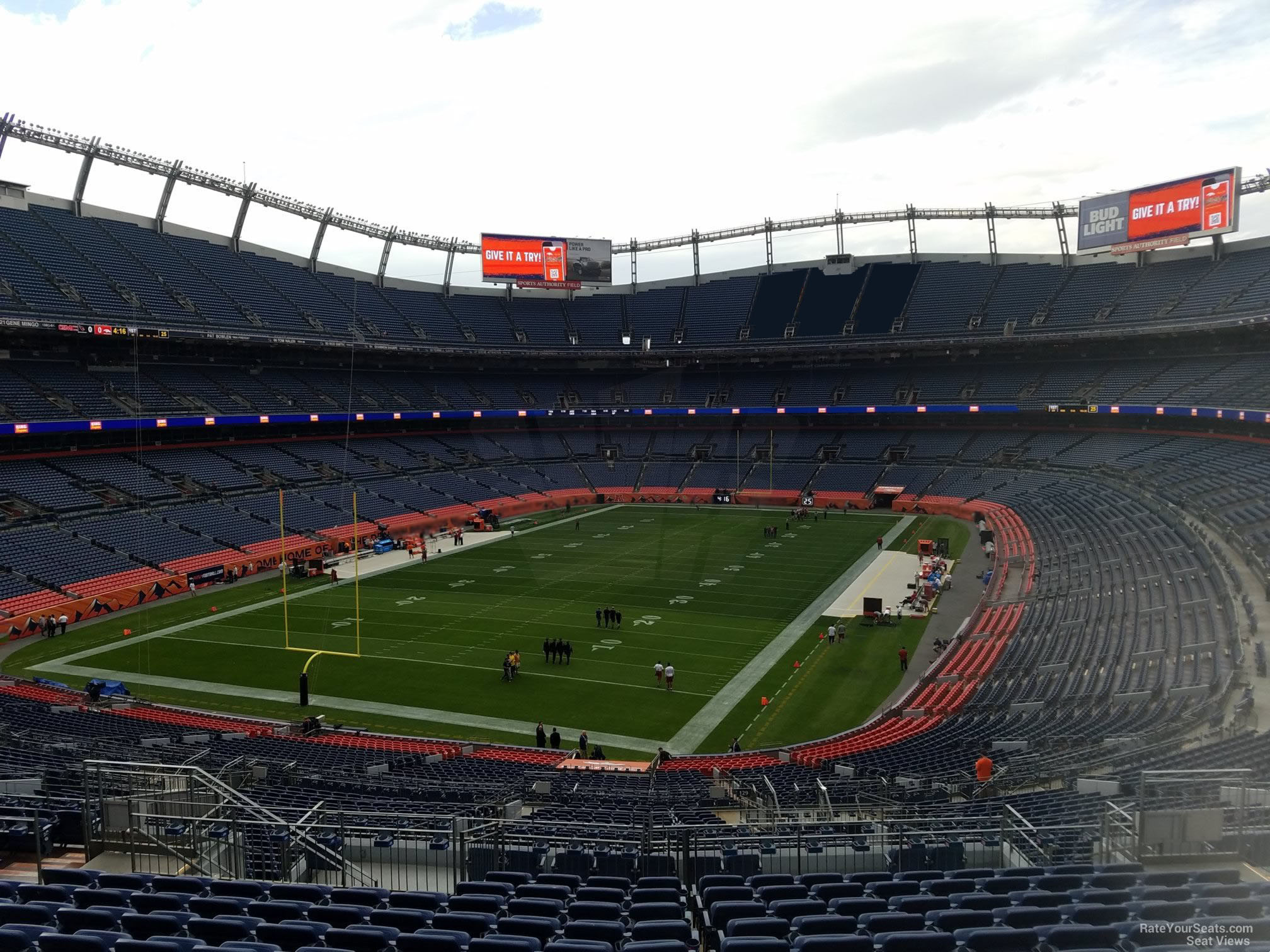 section 229, row 16 seat view  for football - empower field (at mile high)