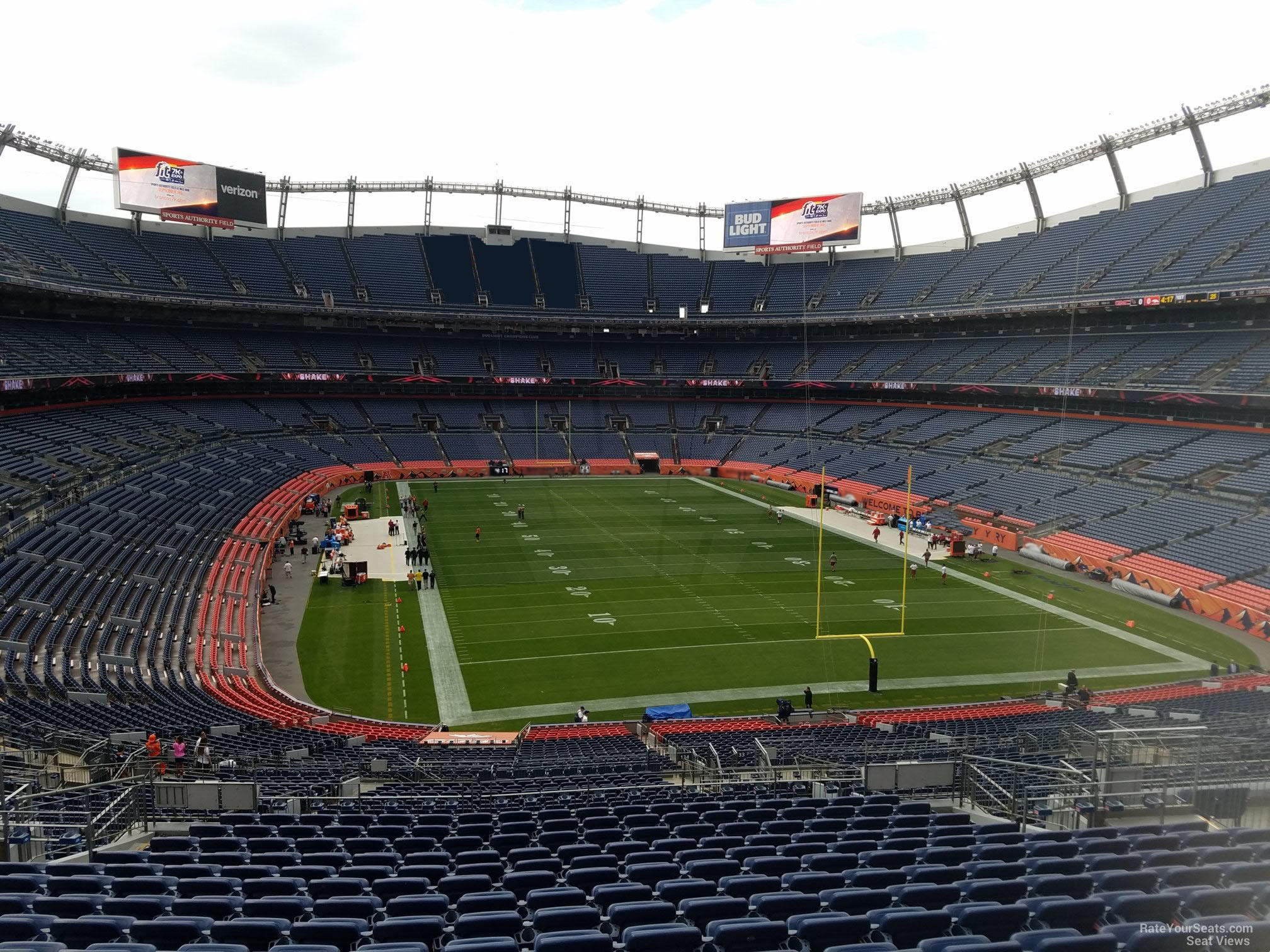 section 234, row 16 seat view  for football - empower field (at mile high)