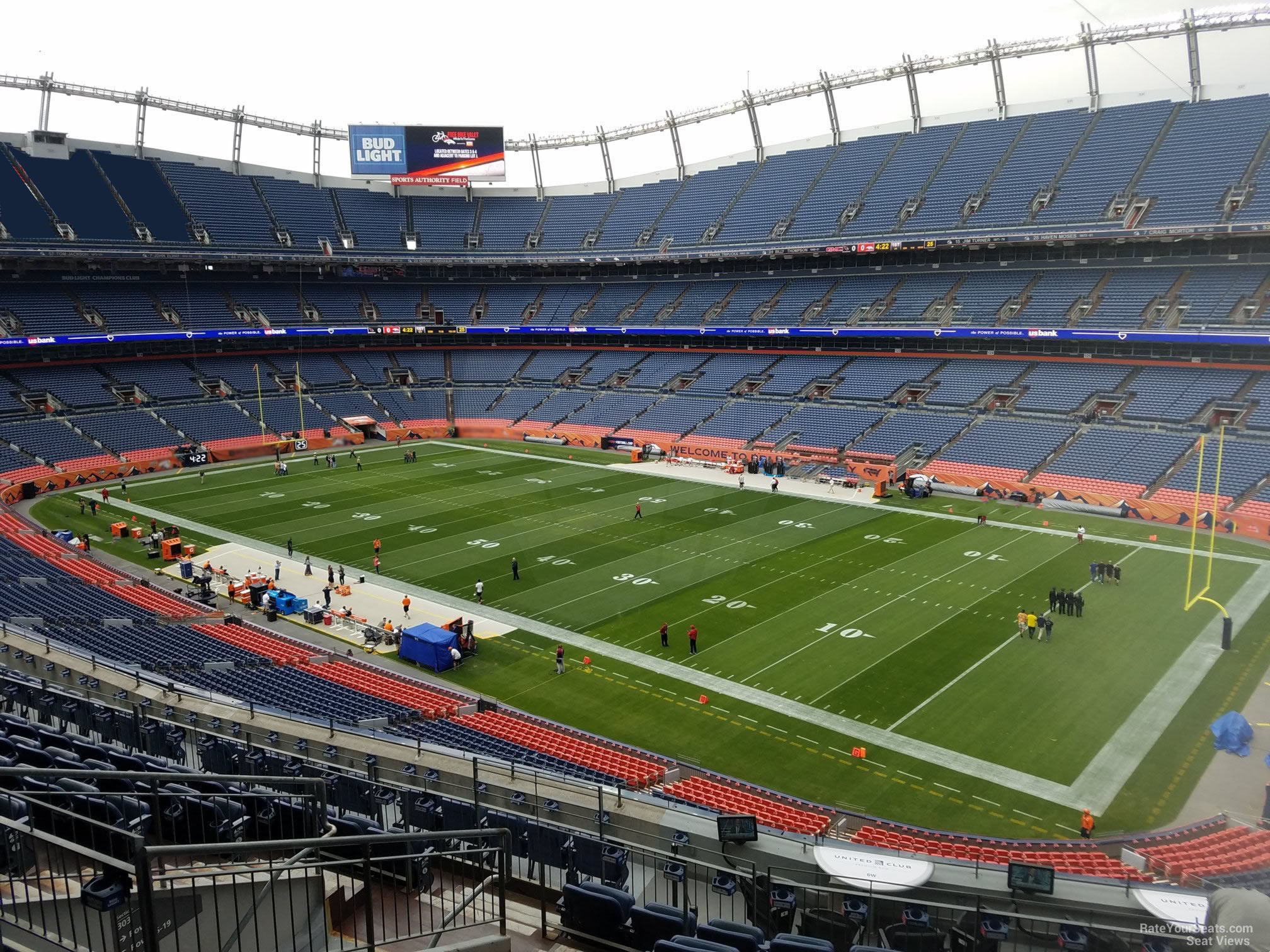section 302, row 12 seat view  for football - empower field (at mile high)