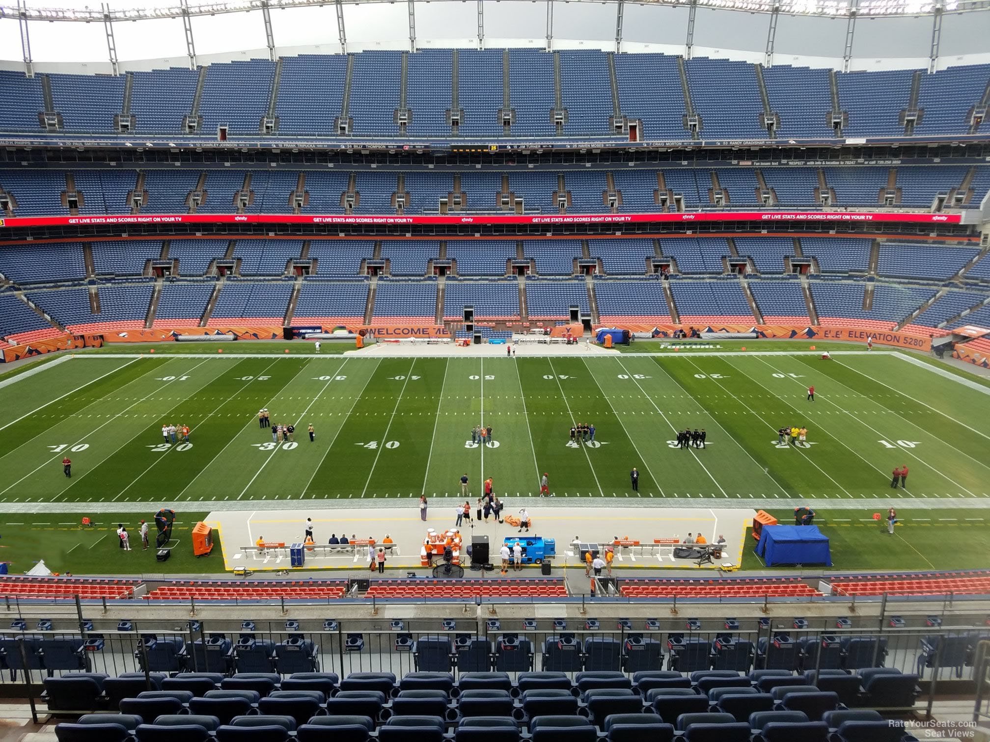 section 309, row 12 seat view  - empower field (at mile high)