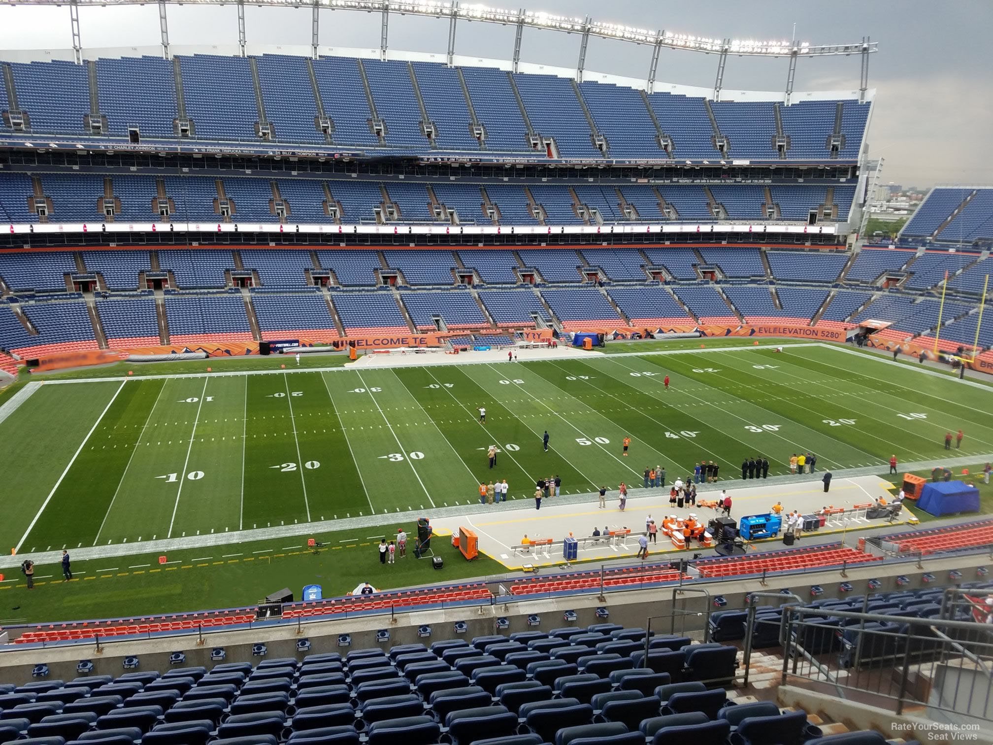 section 312, row 12 seat view  - empower field (at mile high)