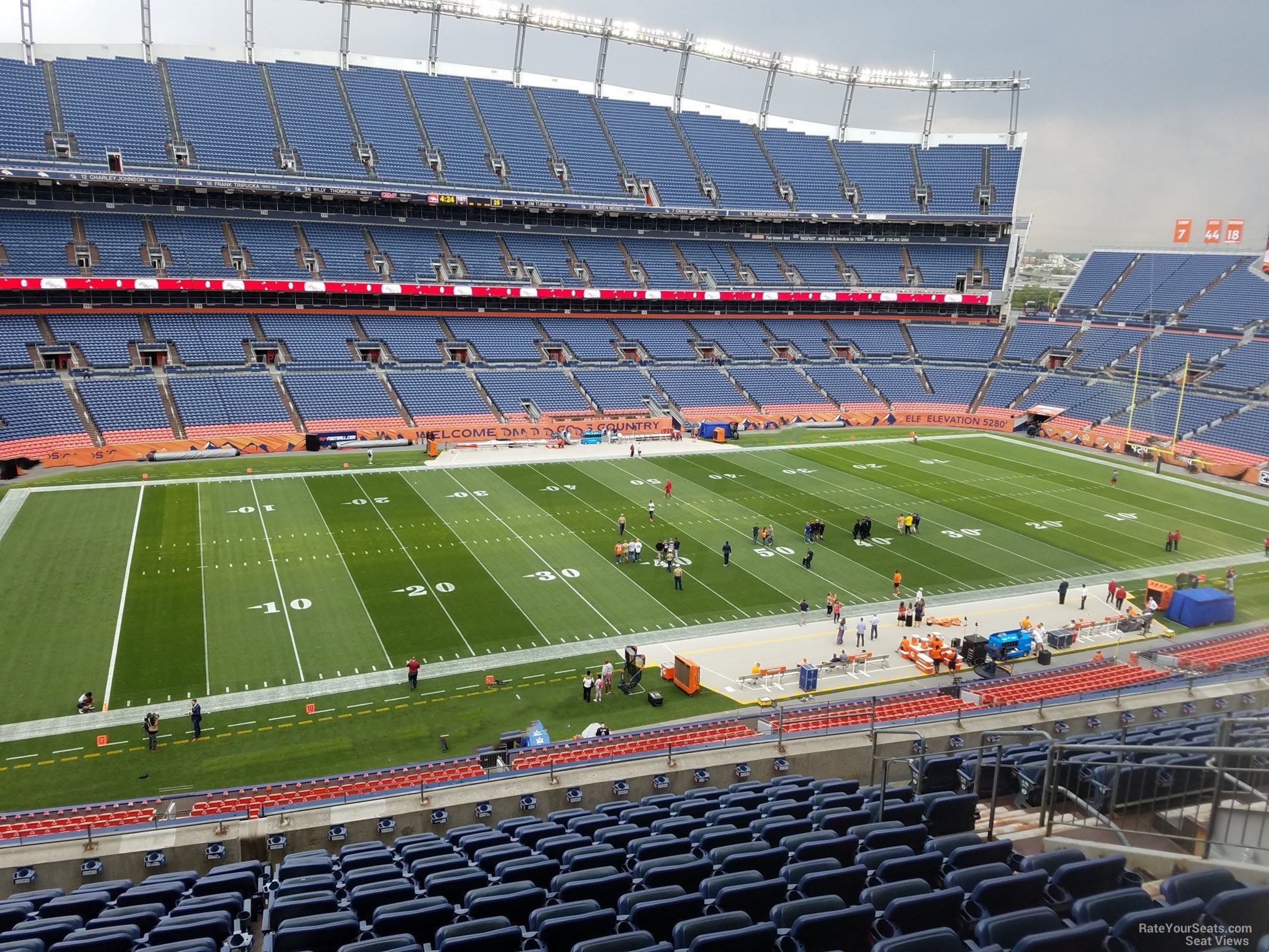 section 313, row 12 seat view  - empower field (at mile high)