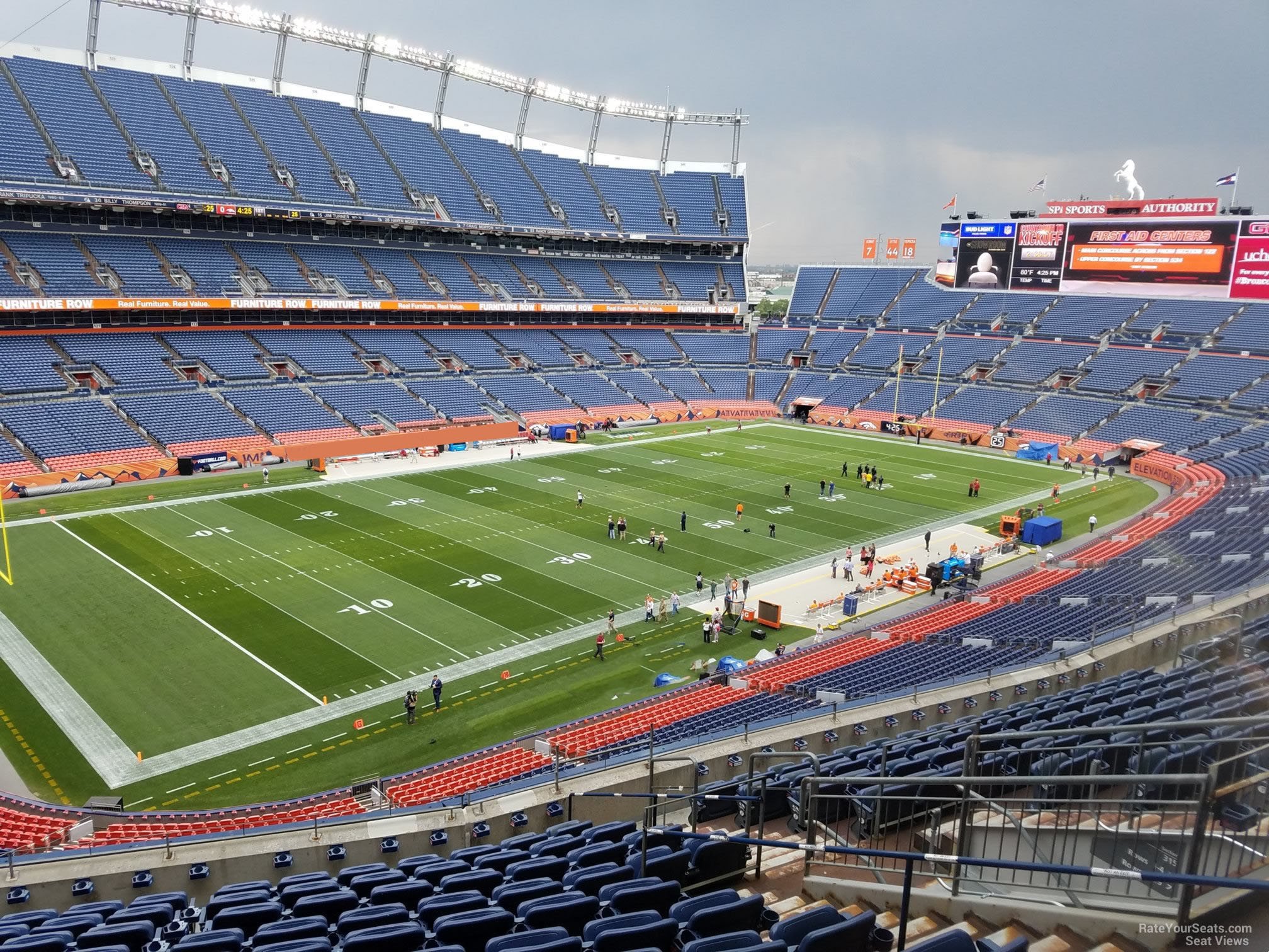 section 316, row 12 seat view  - empower field (at mile high)