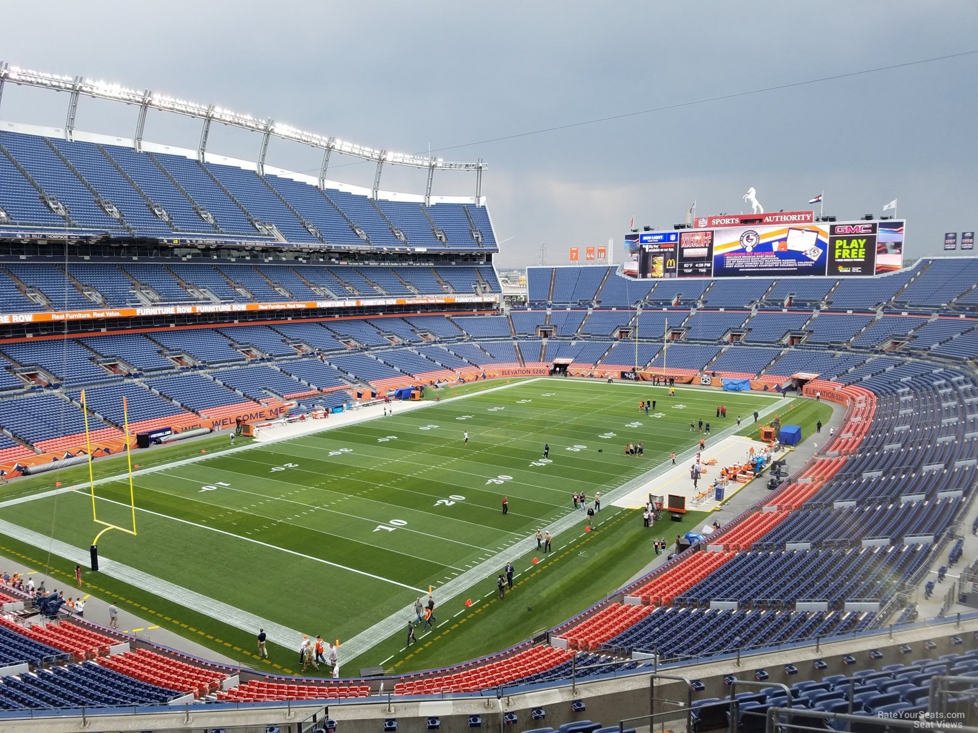 section 318, row 12 seat view  - empower field (at mile high)