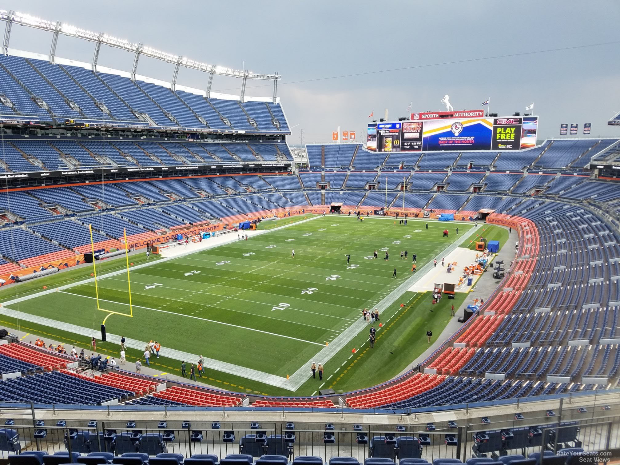 section 319, row 12 seat view  - empower field (at mile high)