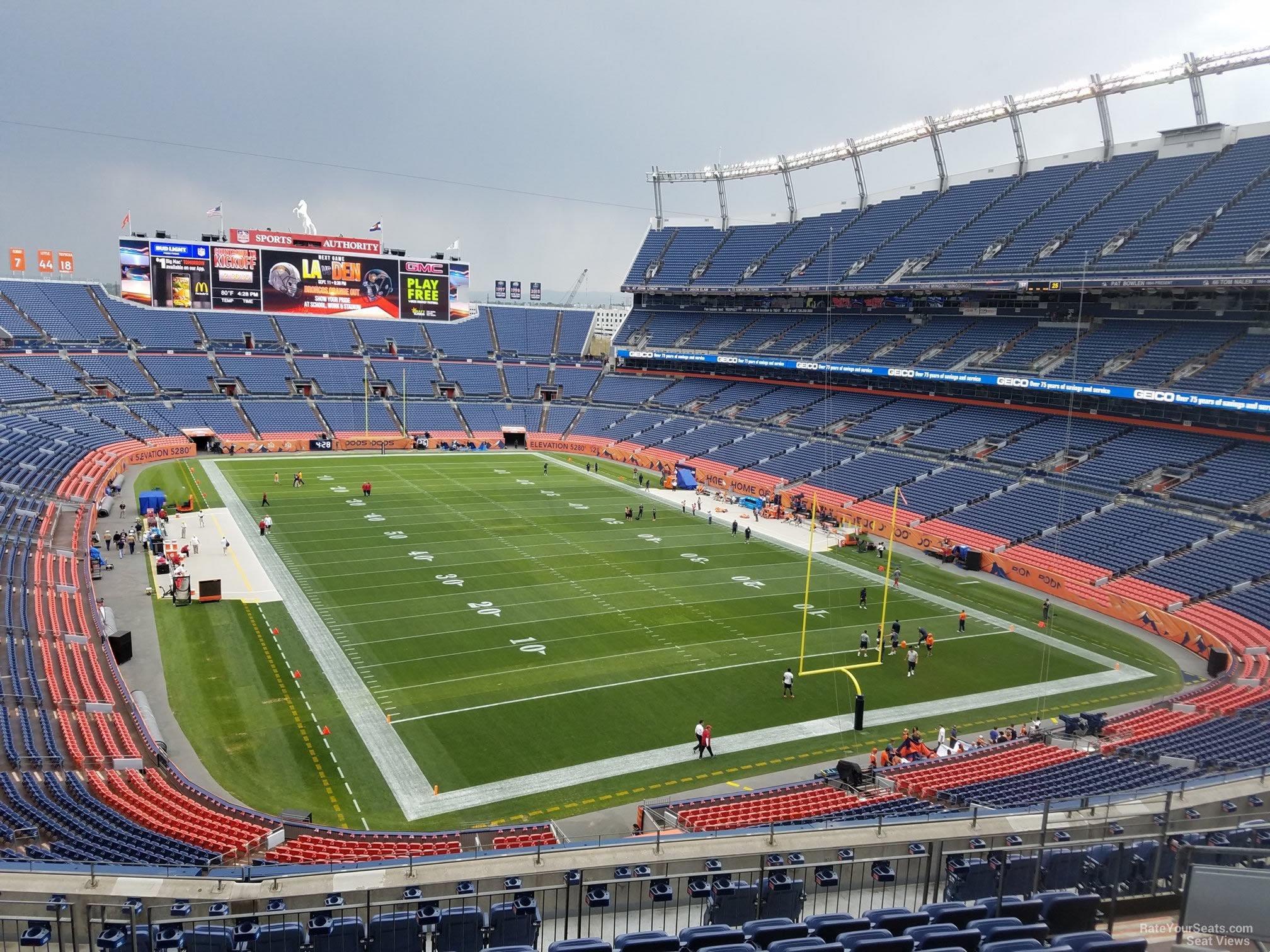 section 326, row 12 seat view  for football - empower field (at mile high)
