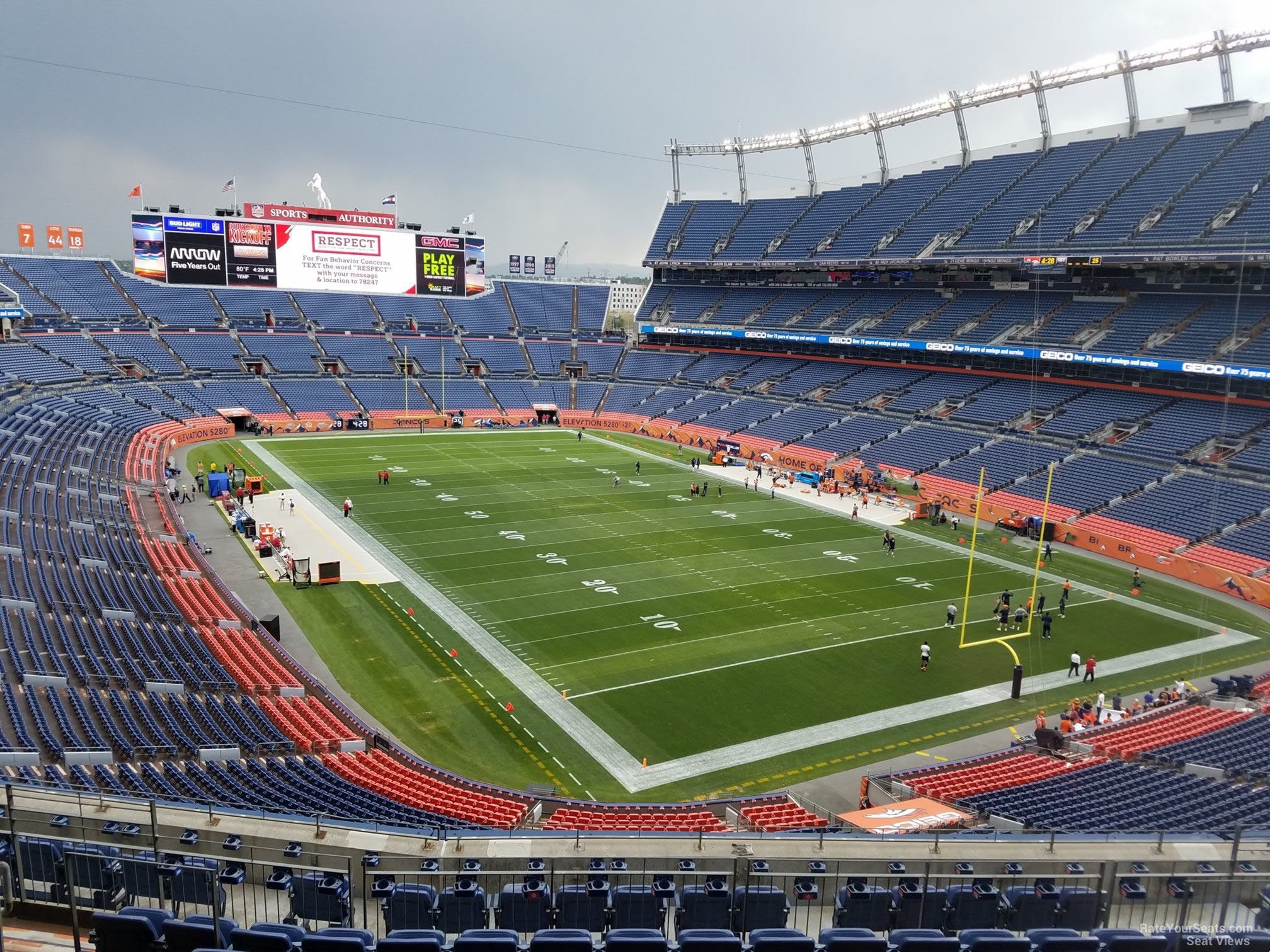 section 327, row 12 seat view  for football - empower field (at mile high)