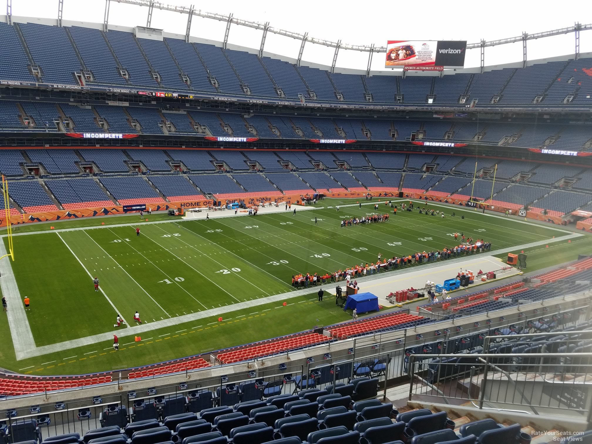 section 343, row 12 seat view  - empower field (at mile high)