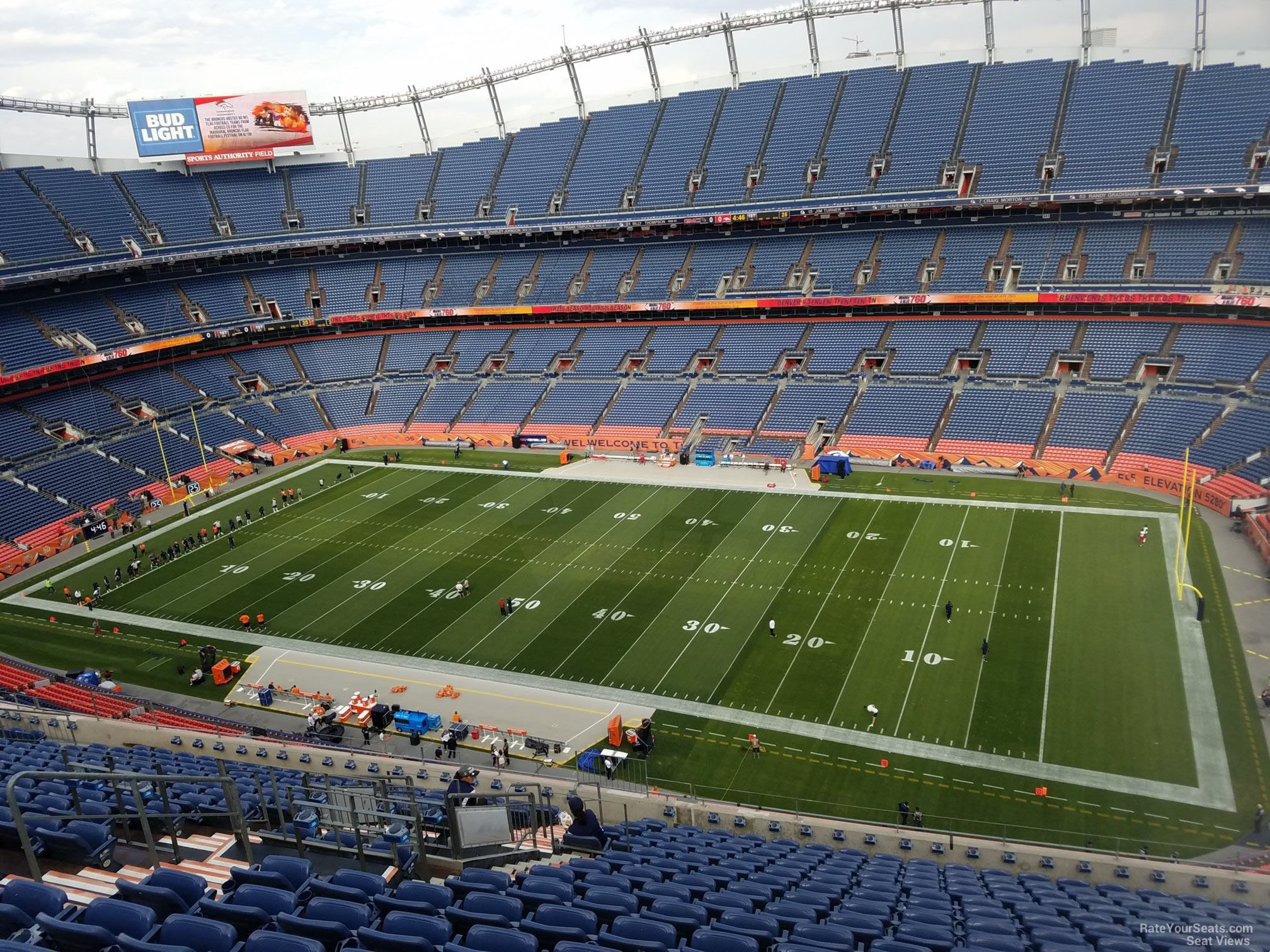 section 504, row 16 seat view  for football - empower field (at mile high)