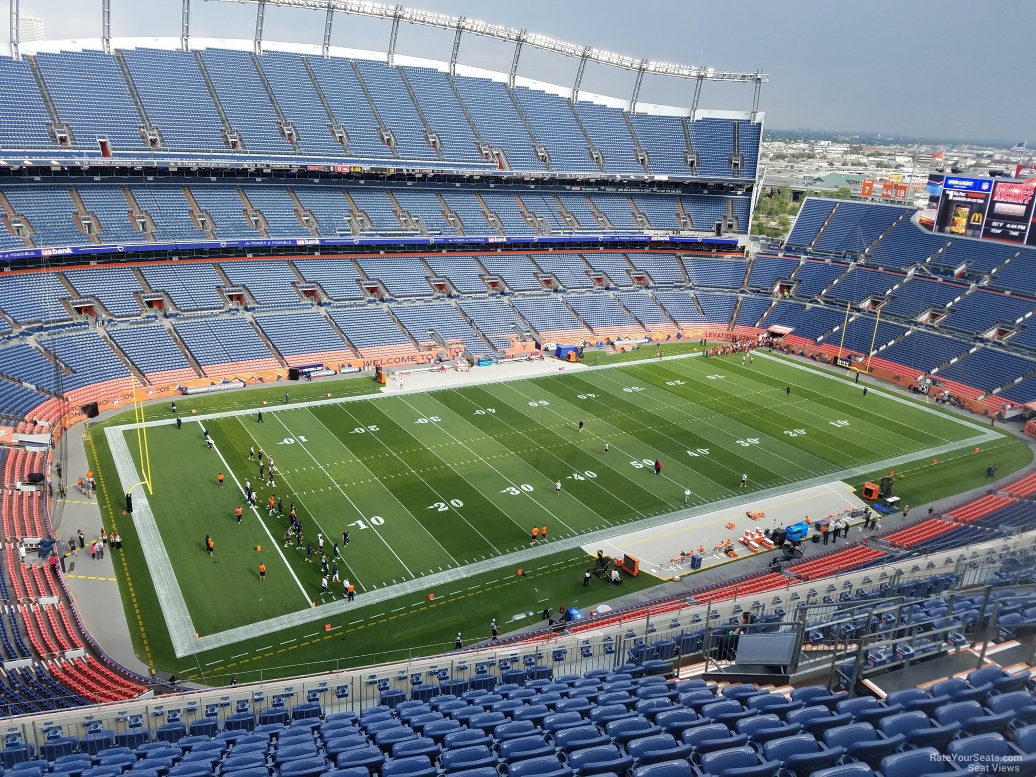 section 513, row 14 seat view  - empower field (at mile high)