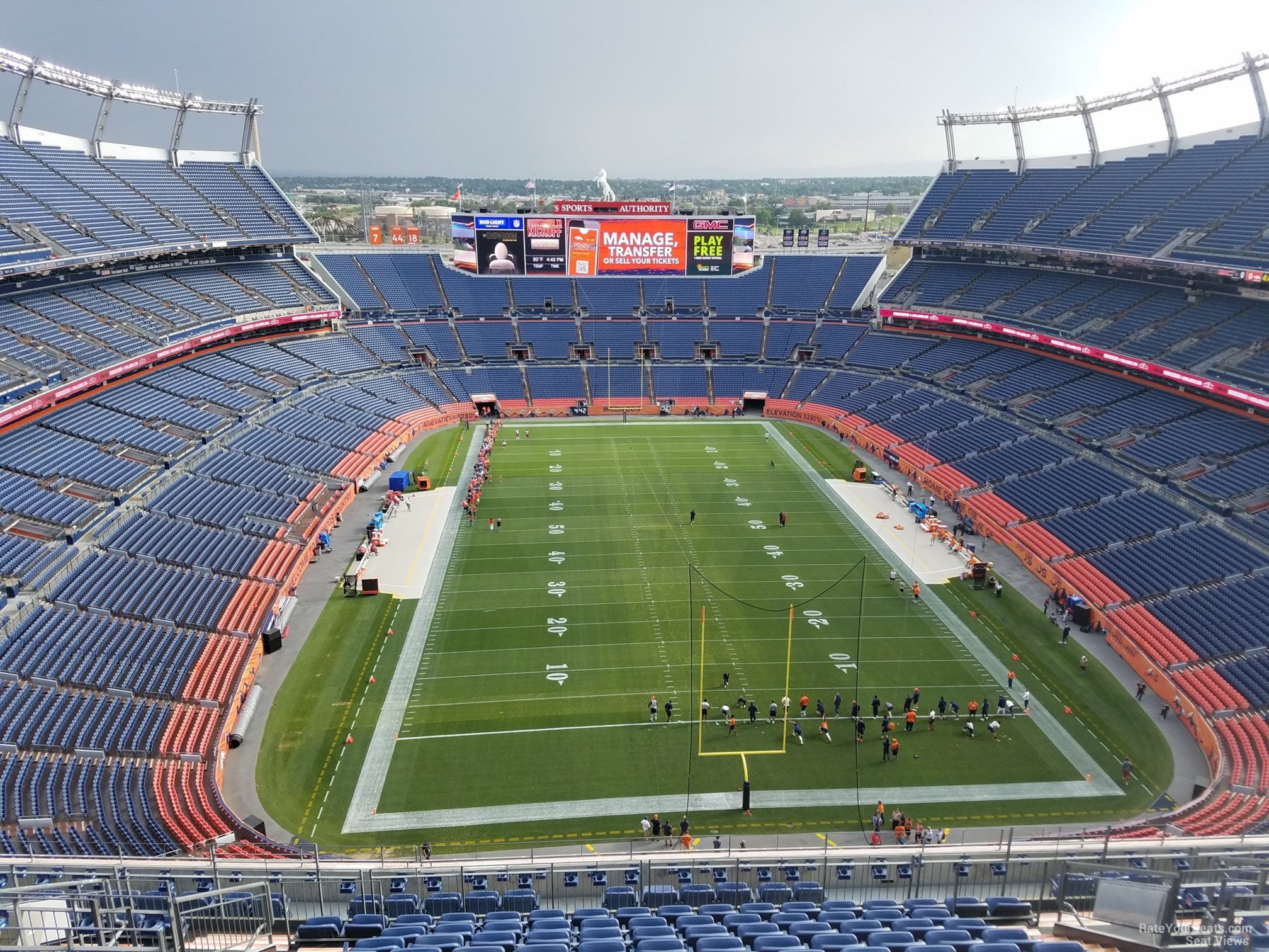 section 522, row 16 seat view  for football - empower field (at mile high)