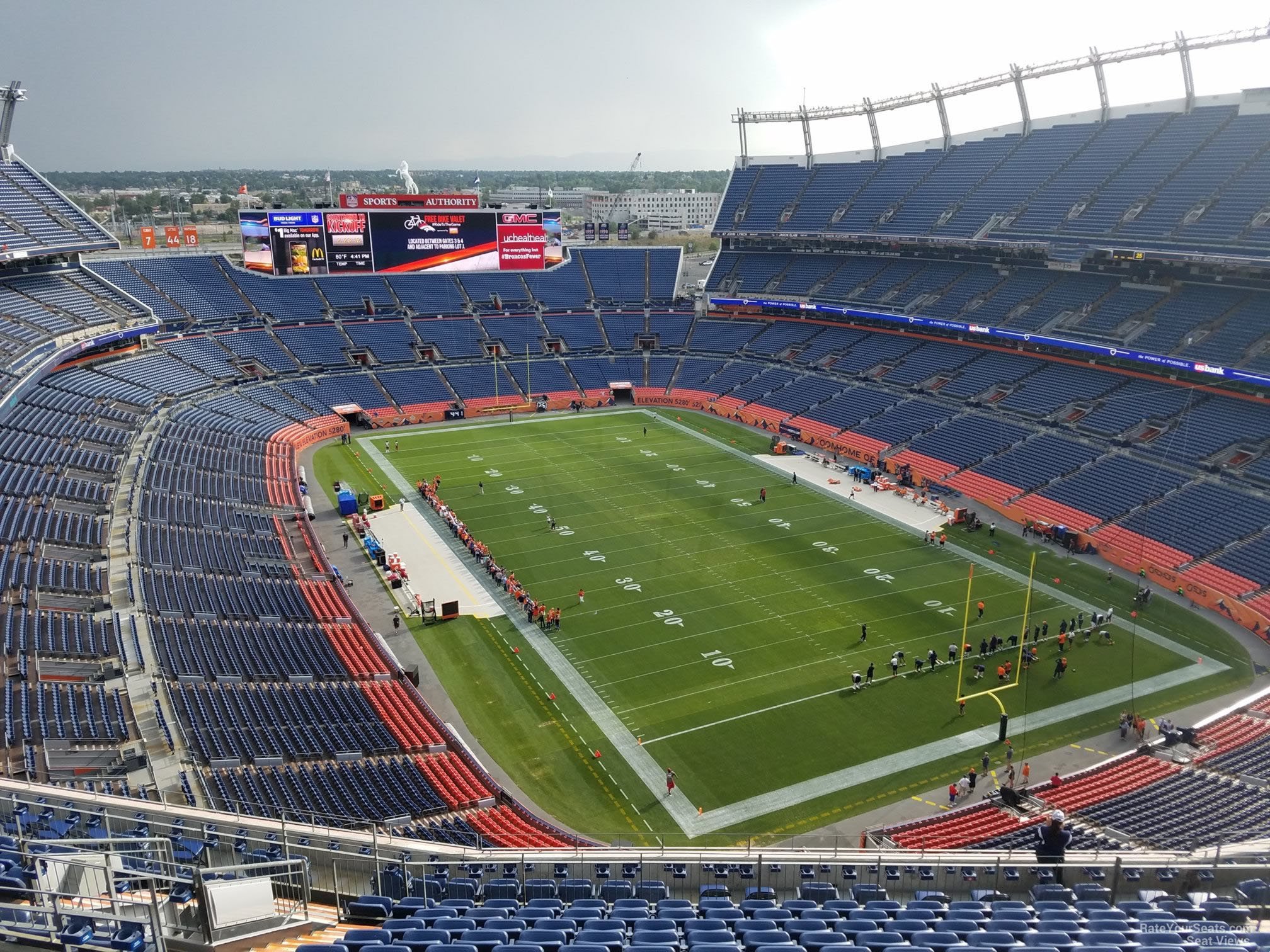 section 525, row 16 seat view  for football - empower field (at mile high)