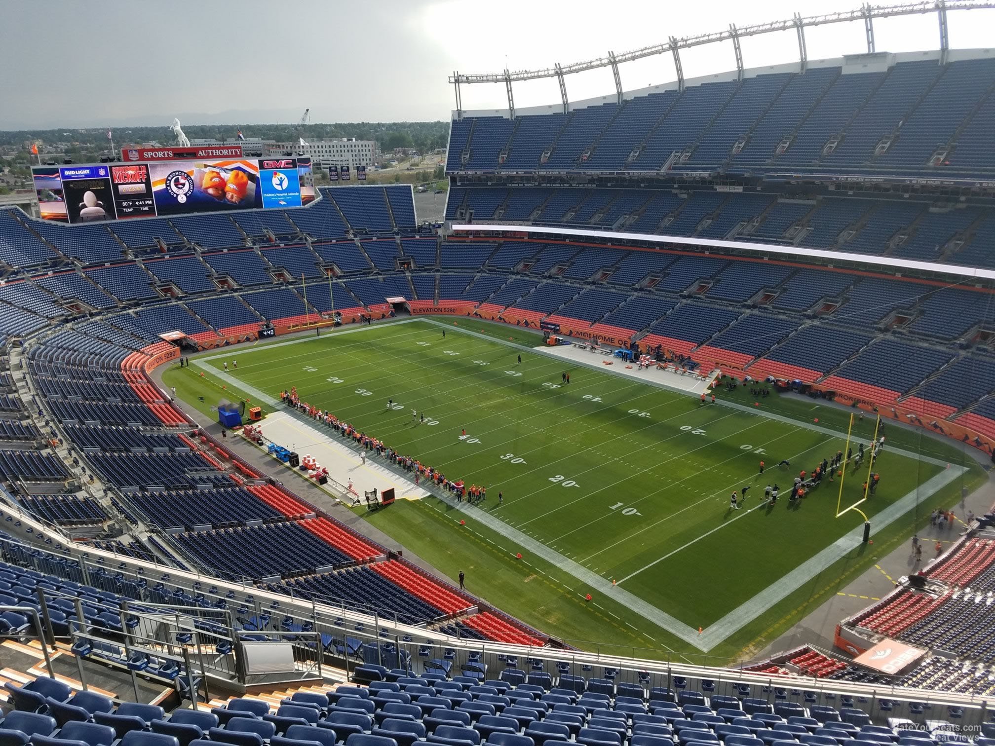 section 527, row 16 seat view  for football - empower field (at mile high)