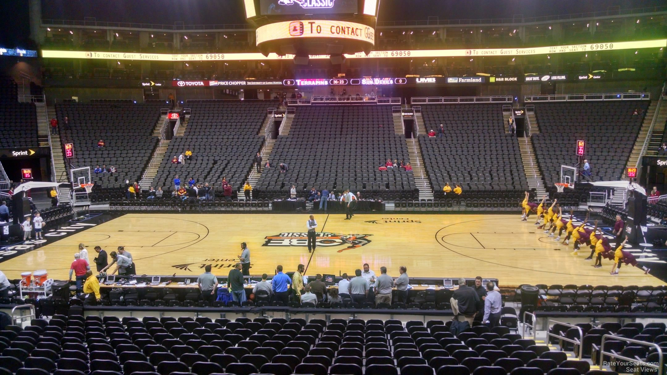 Sprint Center Basketball Section 106 Row 18 on 11 24 2014k