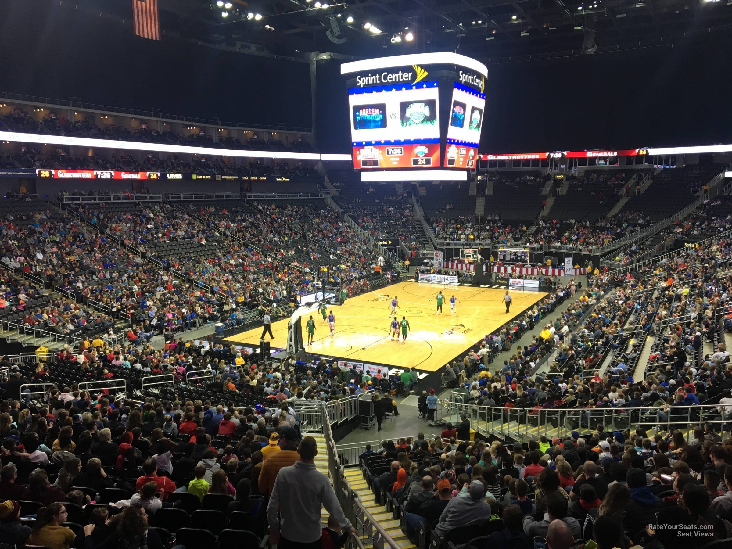 section 121, row 27 seat view  for basketball - t-mobile center