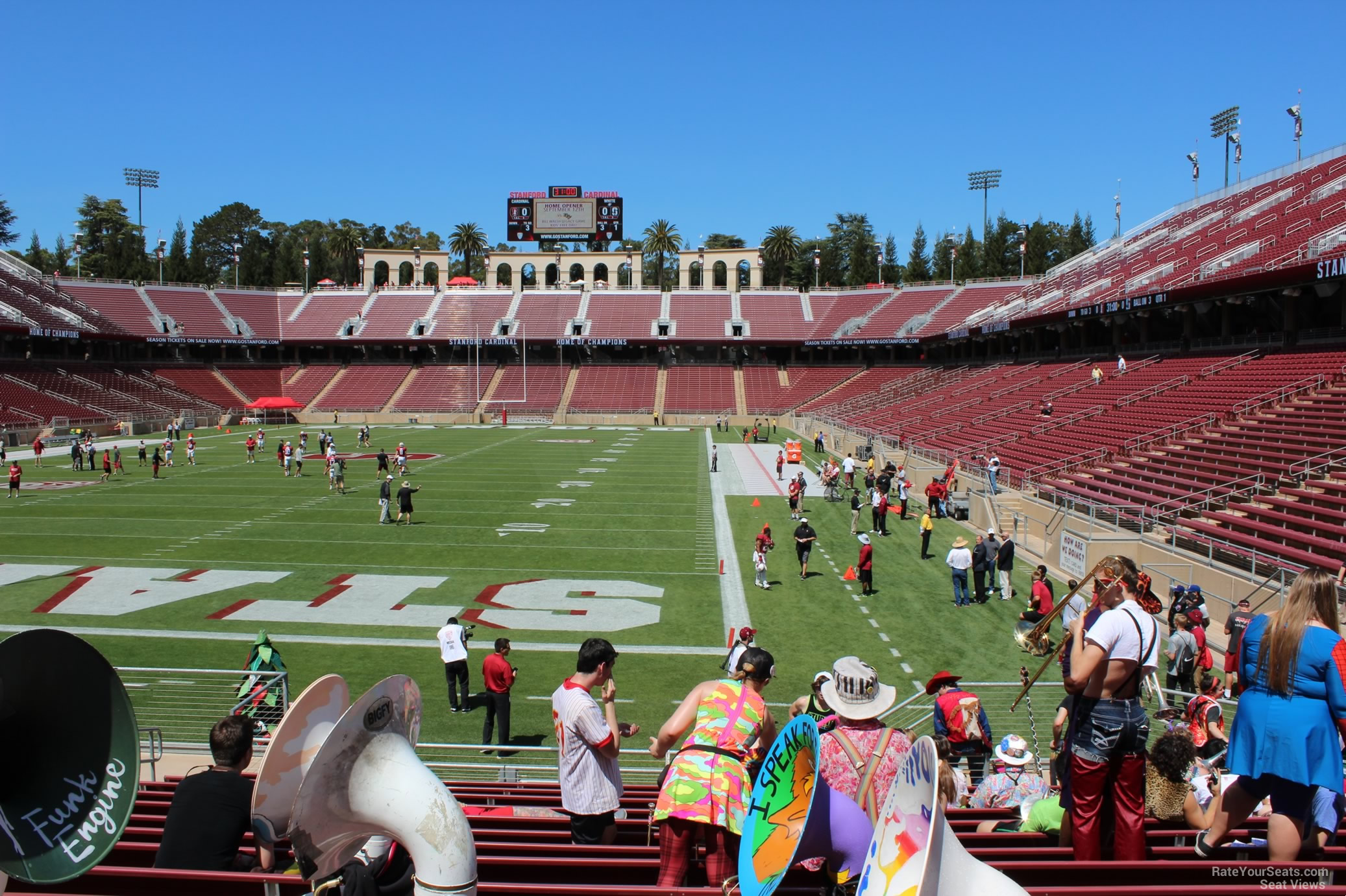 section 101, row j seat view  - stanford stadium
