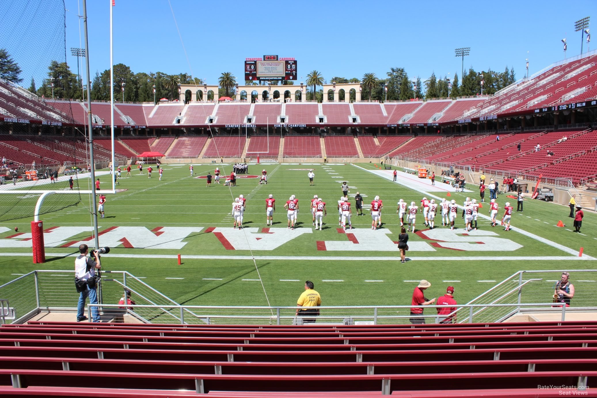section 102, row j seat view  - stanford stadium