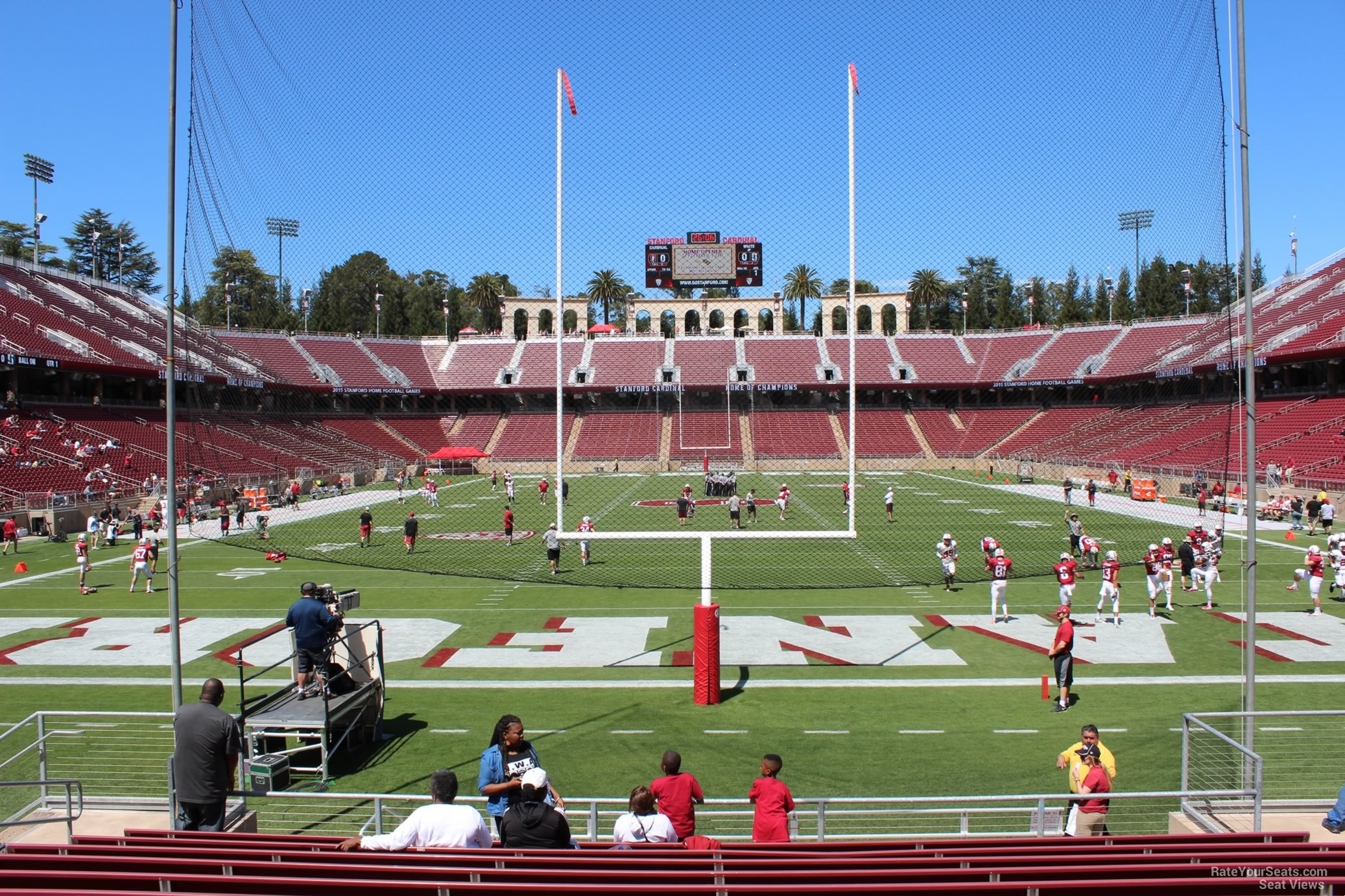 section 103, row j seat view  - stanford stadium