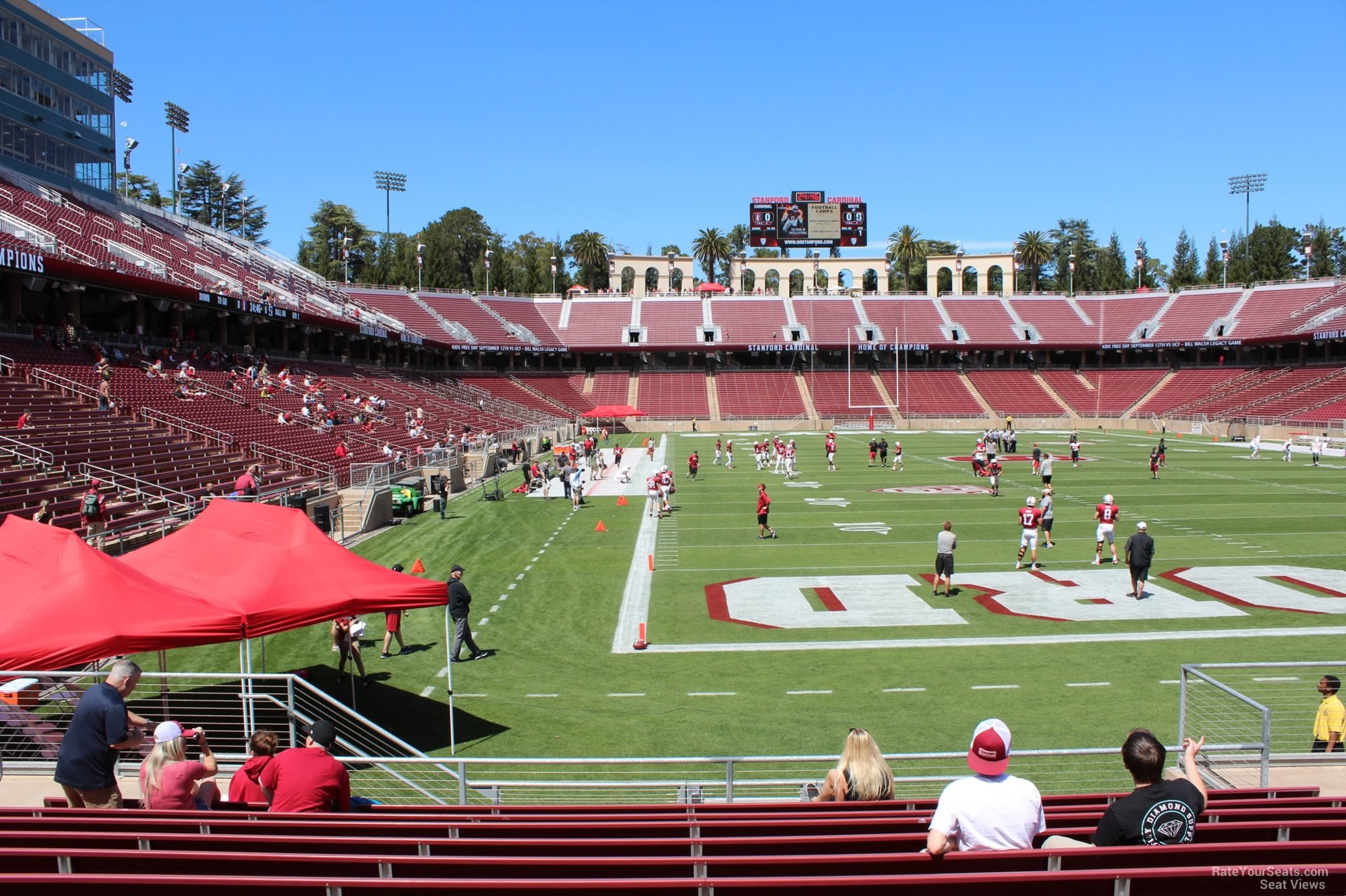 section 105, row j seat view  - stanford stadium