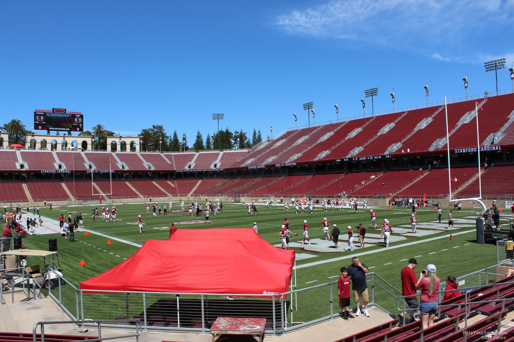 section 106, row j seat view  - stanford stadium