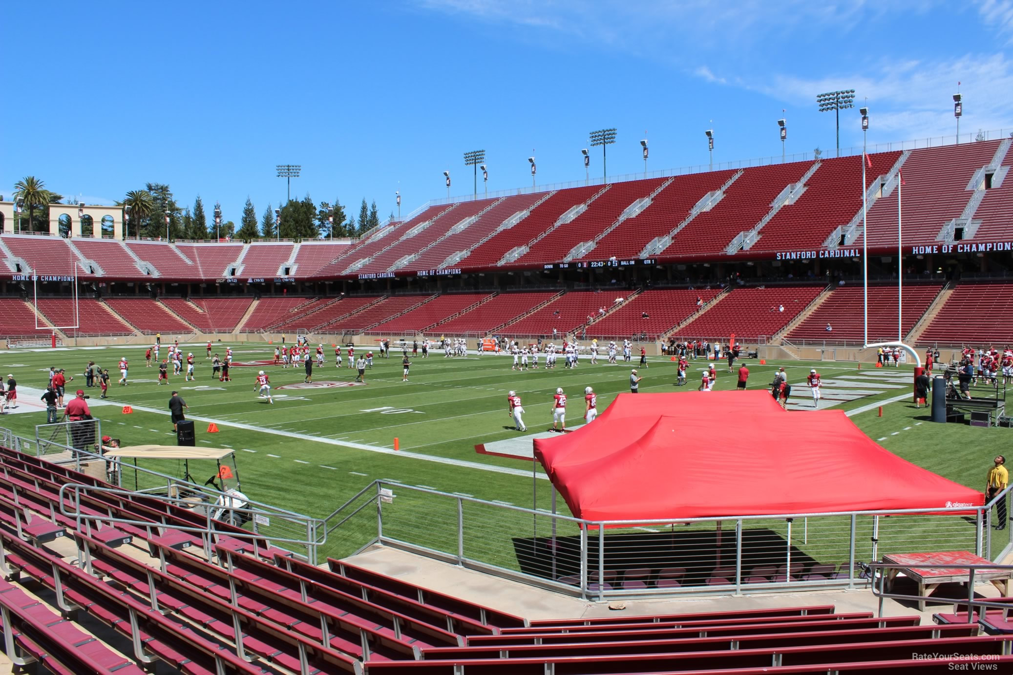 section 108, row j seat view  - stanford stadium