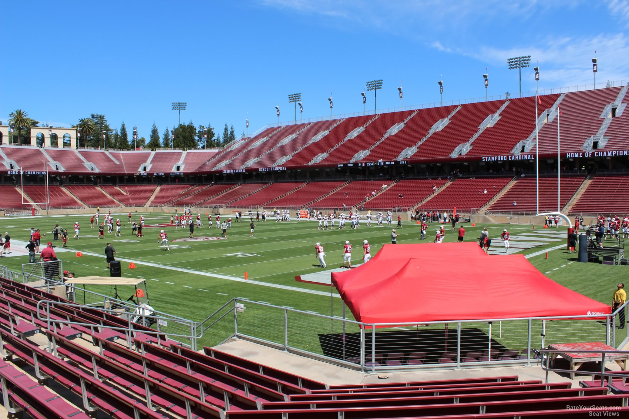 section 108, row j seat view  for football - stanford stadium
