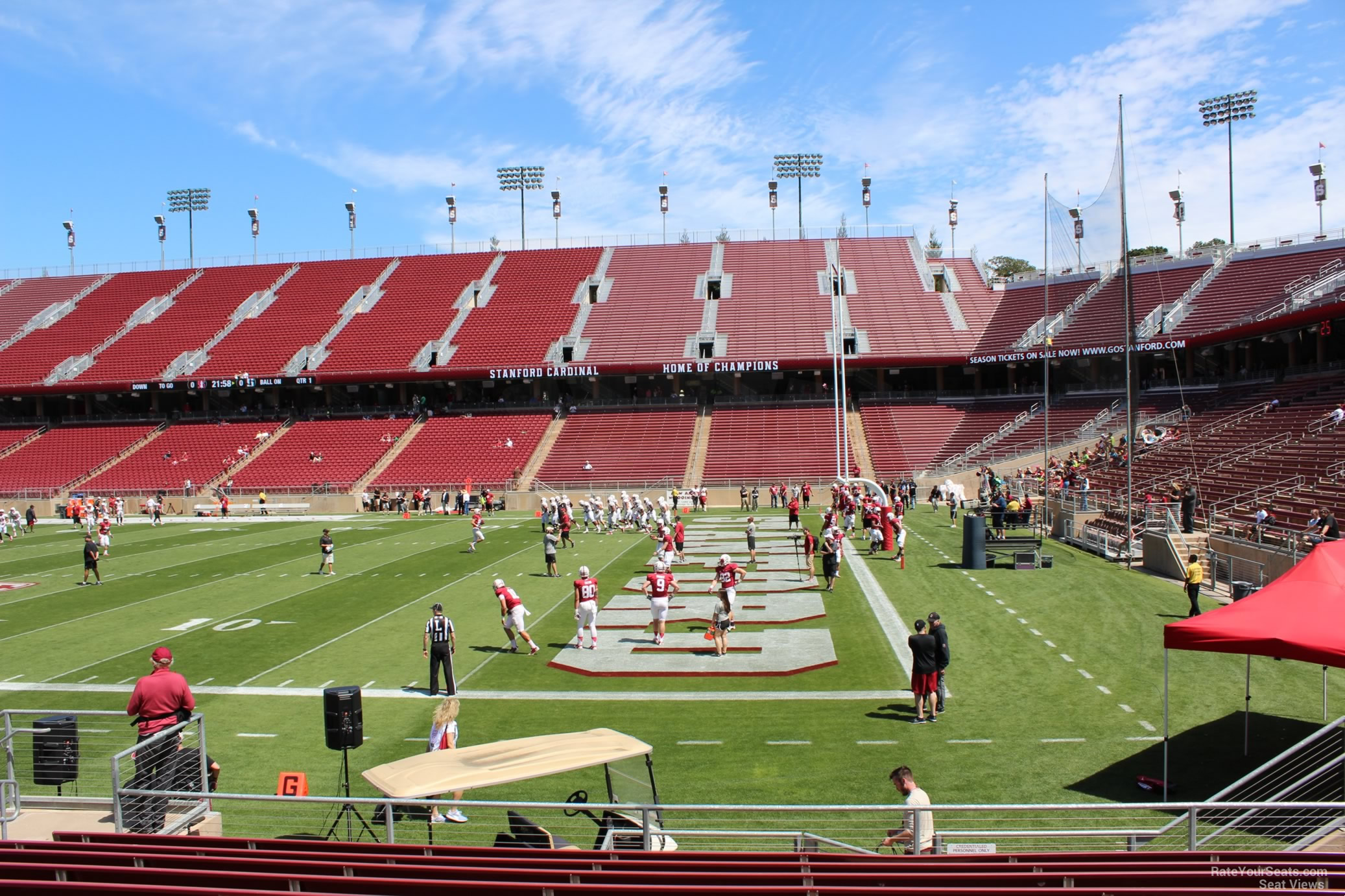 section 109, row j seat view  - stanford stadium