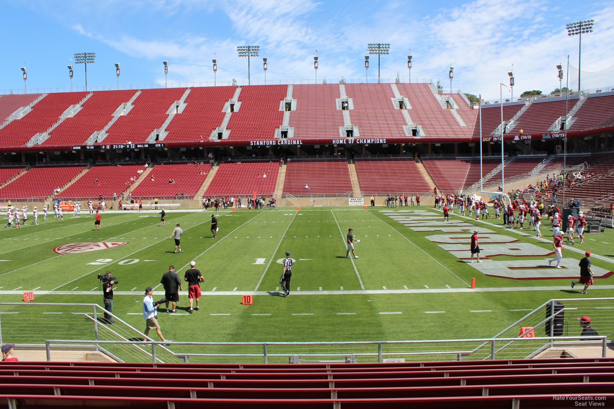section 110, row j seat view  - stanford stadium