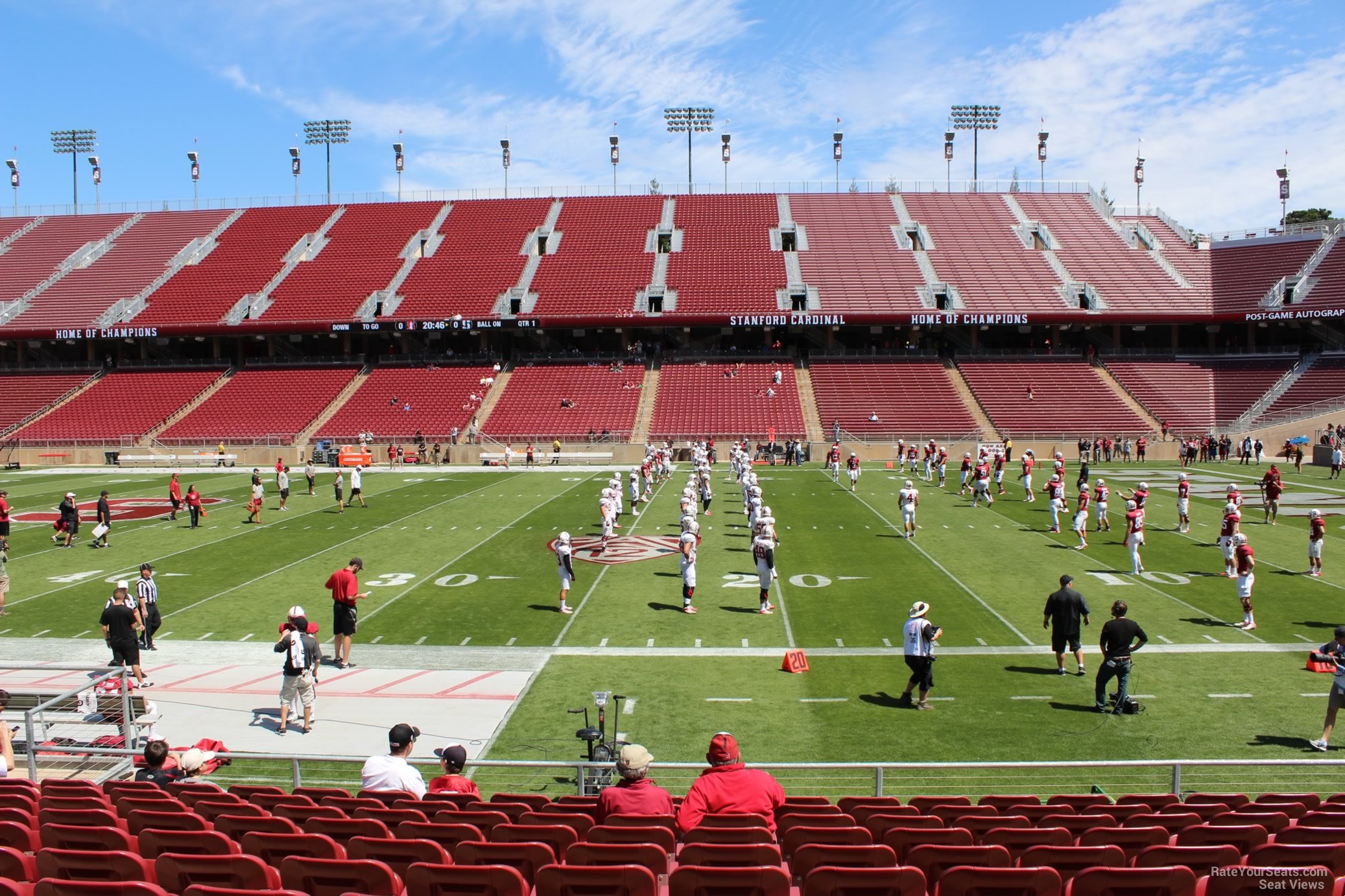 section 111, row j seat view  for football - stanford stadium