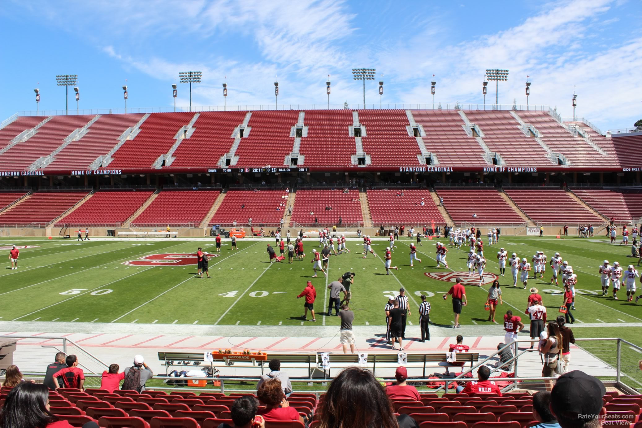 section 112, row j seat view  - stanford stadium