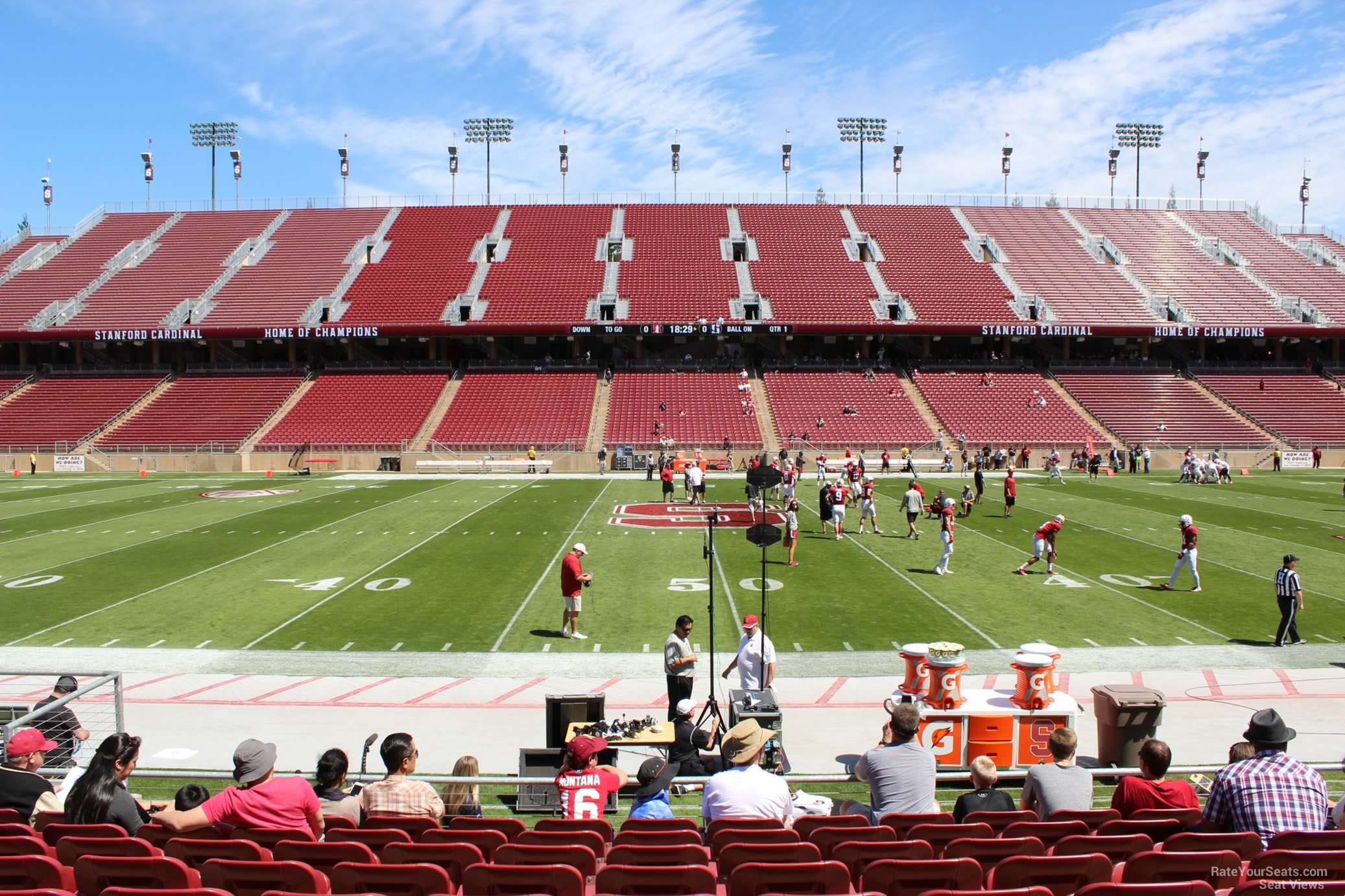 section 113, row j seat view  - stanford stadium