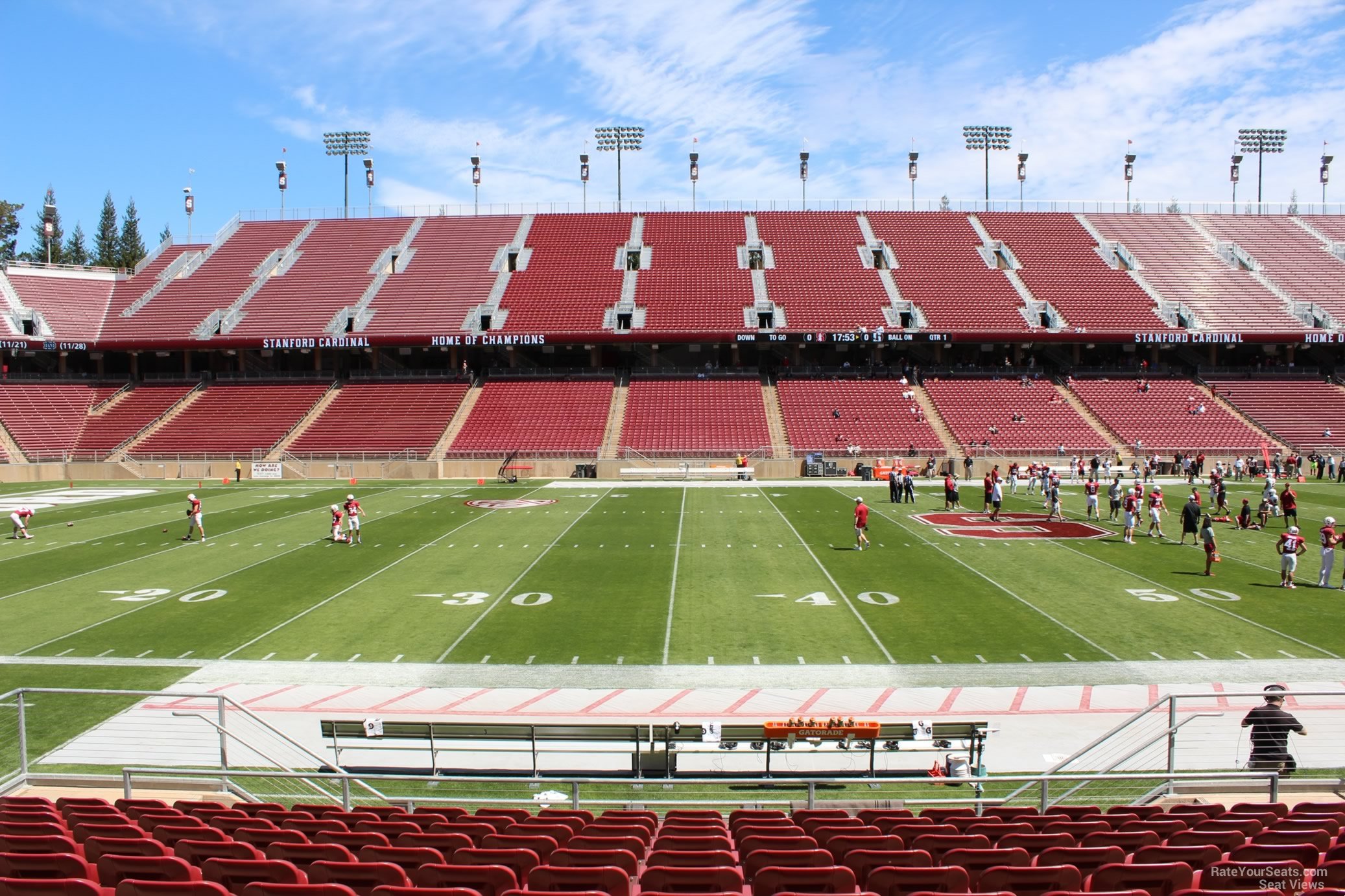 section 114, row j seat view  - stanford stadium
