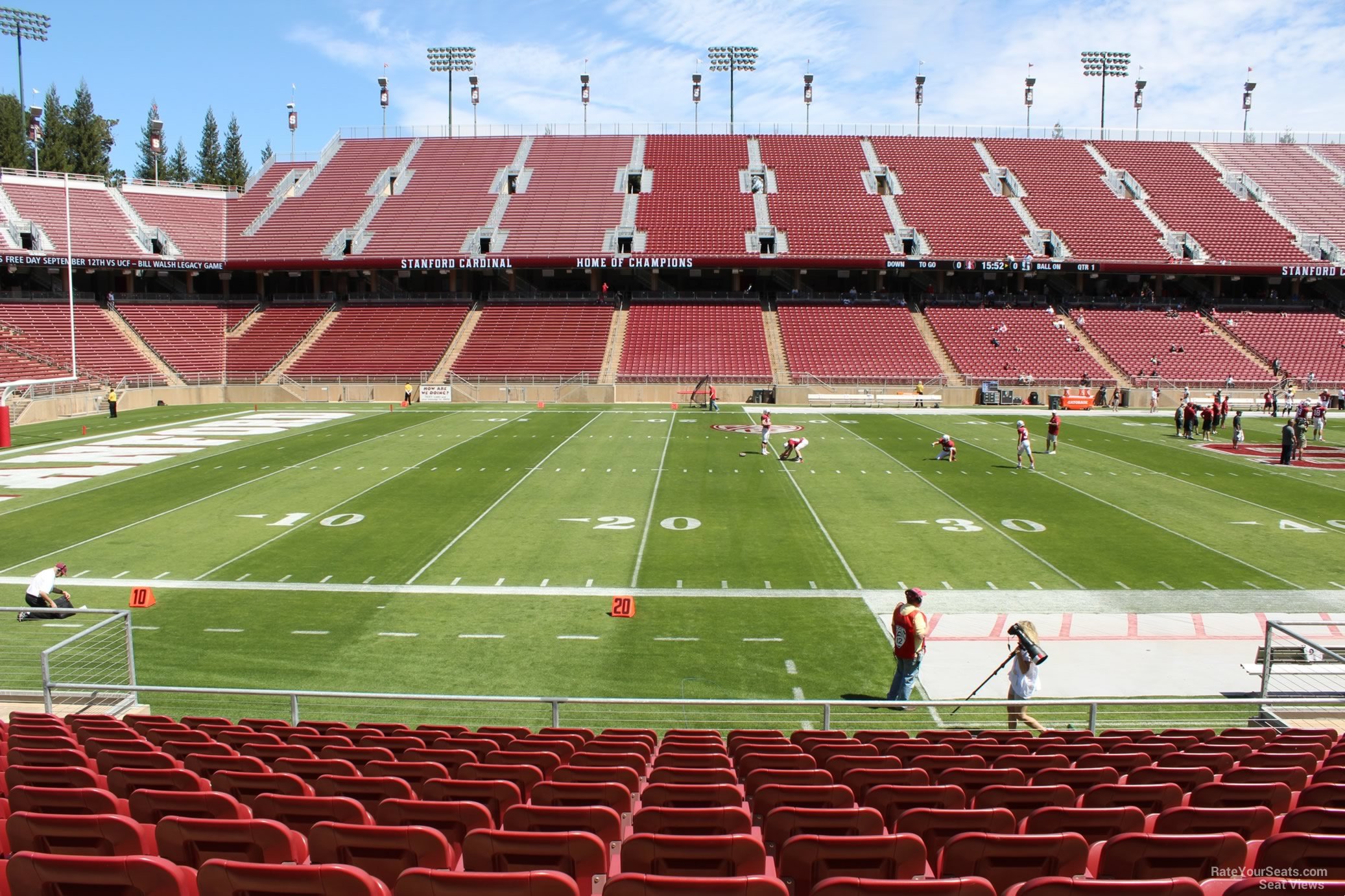 section 115, row j seat view  - stanford stadium