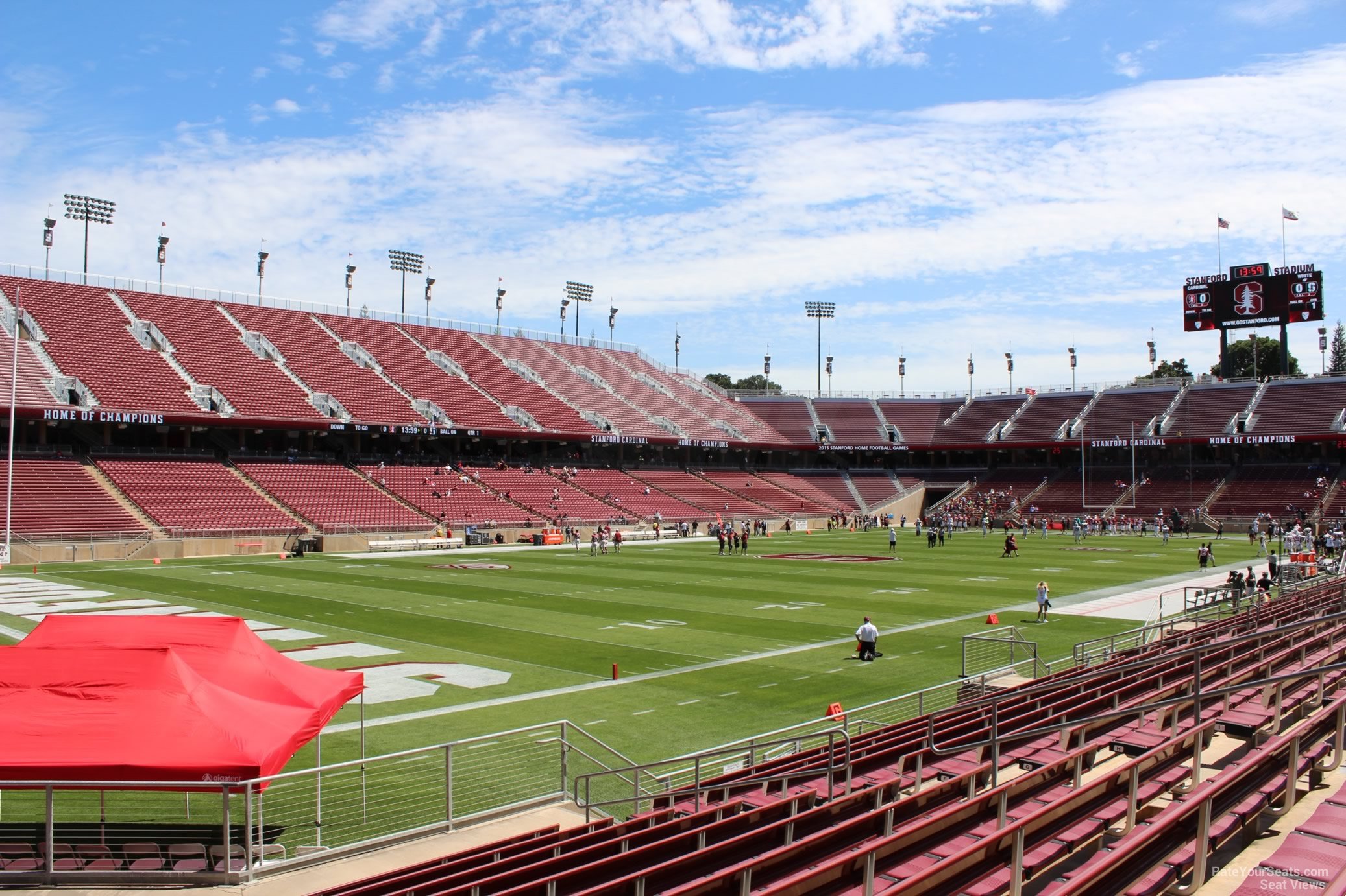 section 118, row j seat view  - stanford stadium
