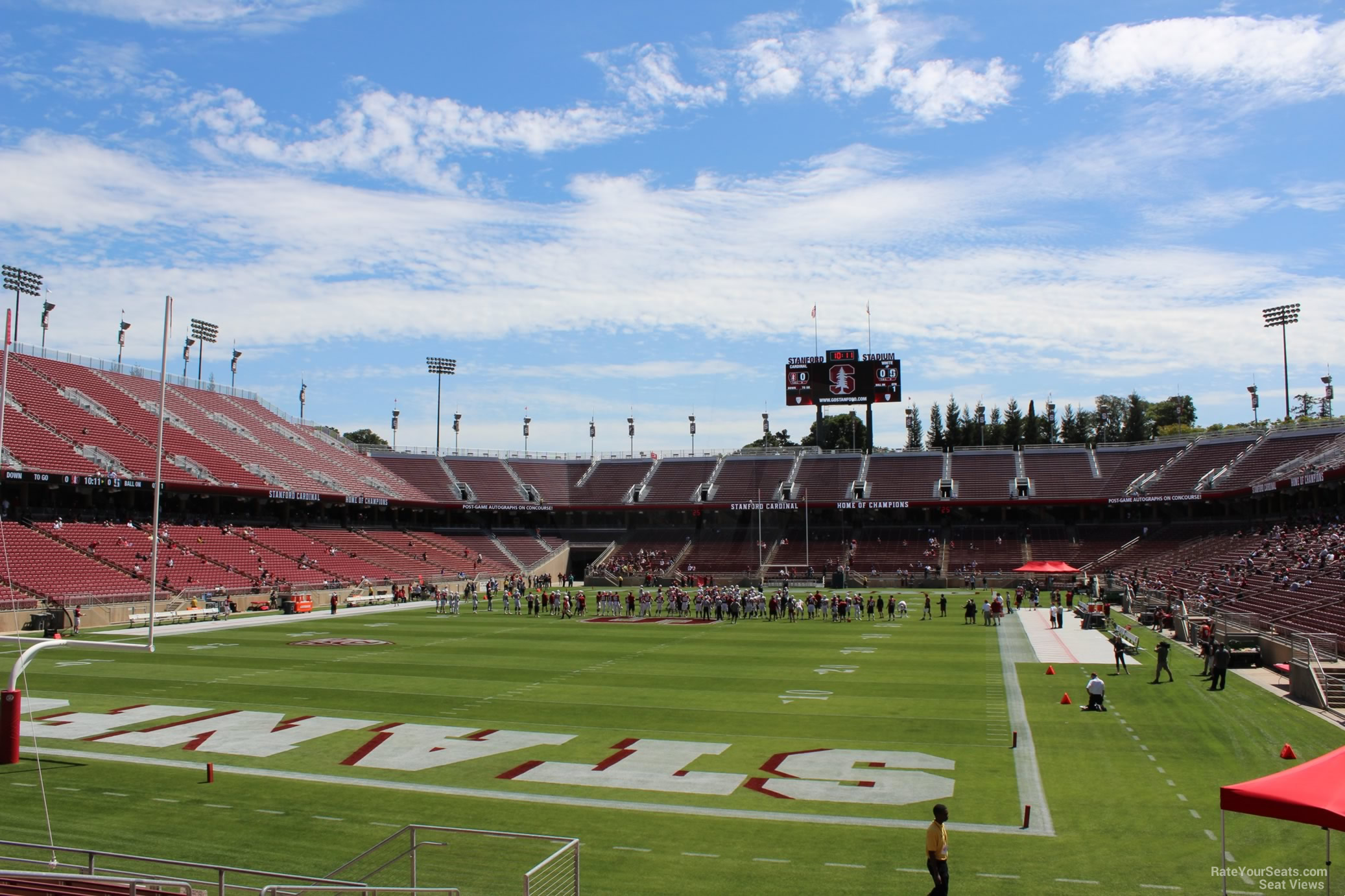 section 121, row j seat view  - stanford stadium