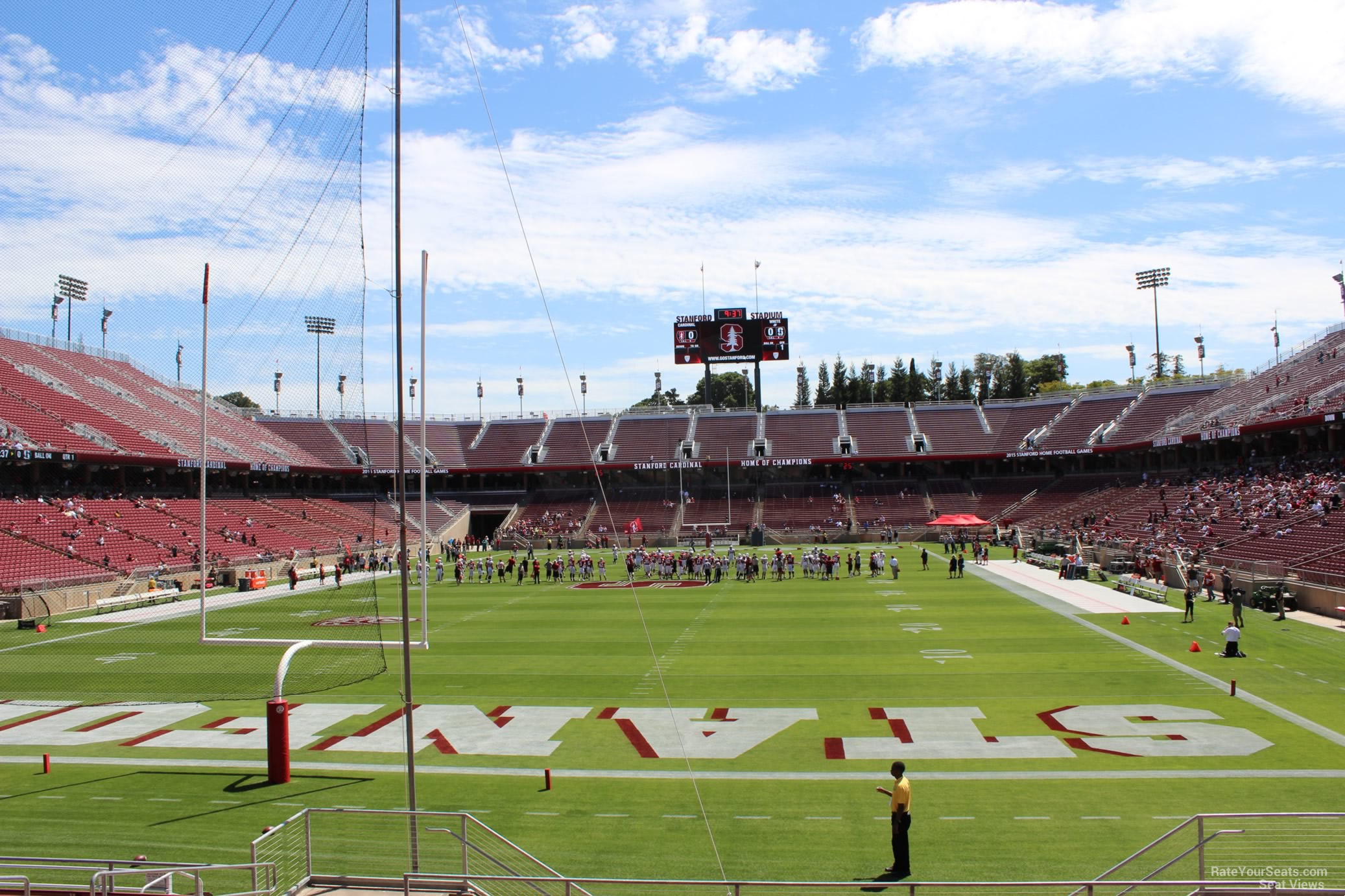 section 122, row j seat view  - stanford stadium