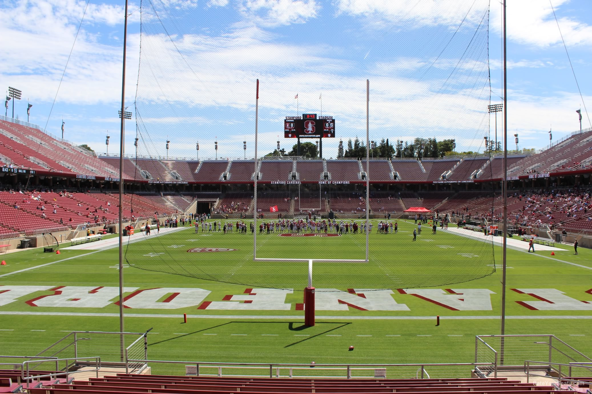 section 123, row j seat view  - stanford stadium