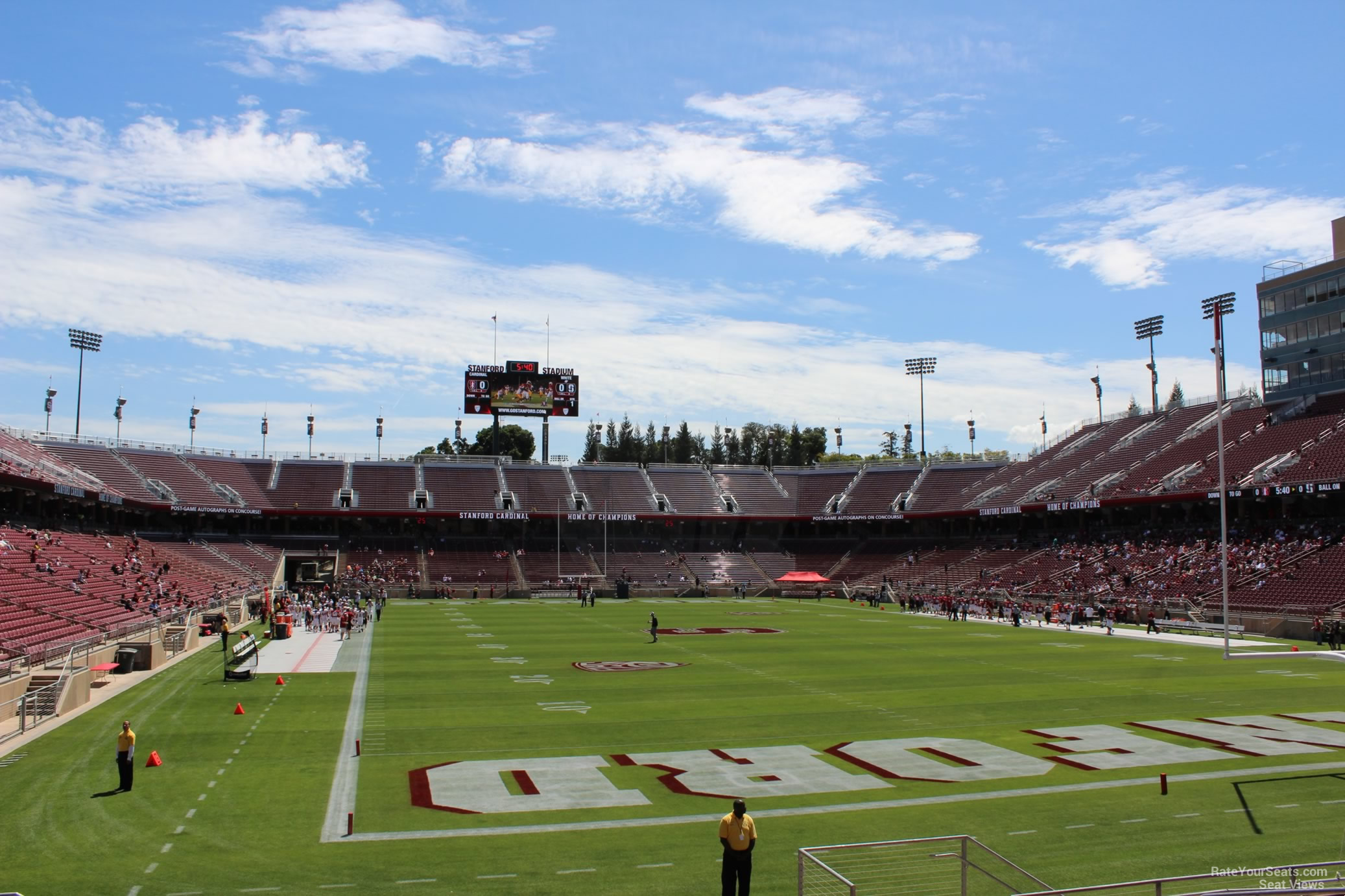 section 125, row j seat view  - stanford stadium