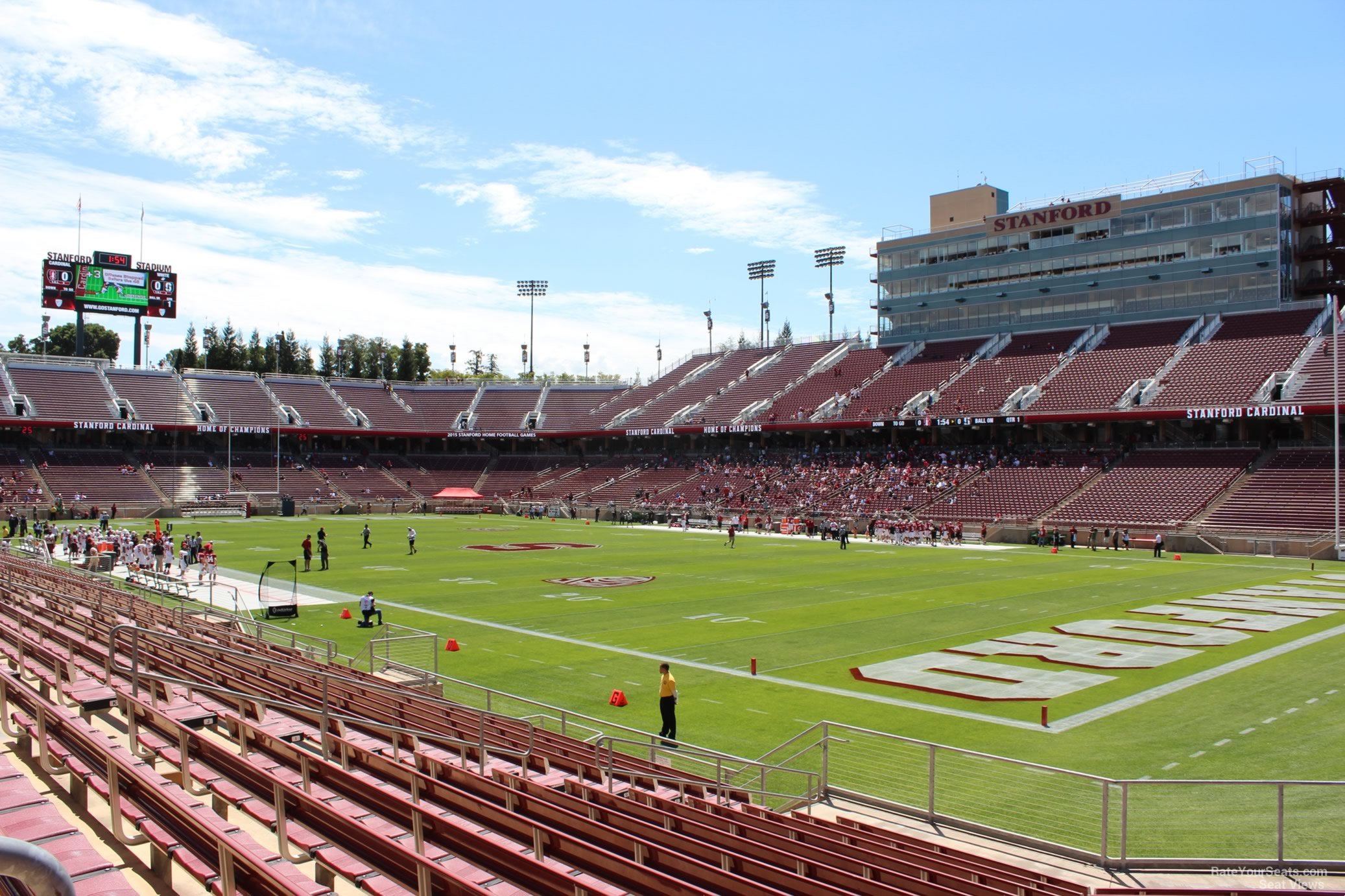 section 128, row j seat view  - stanford stadium