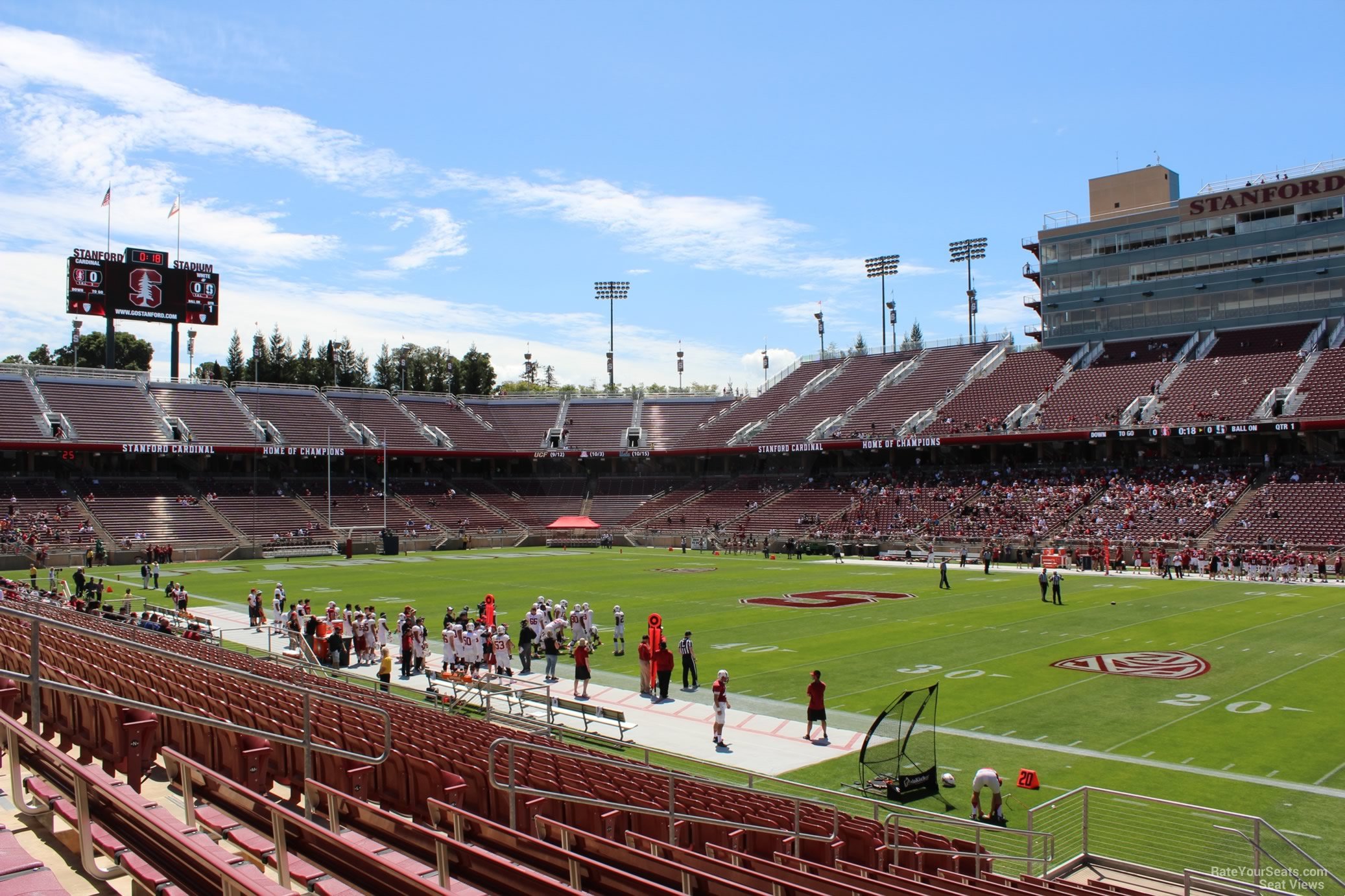 section 130, row j seat view  - stanford stadium