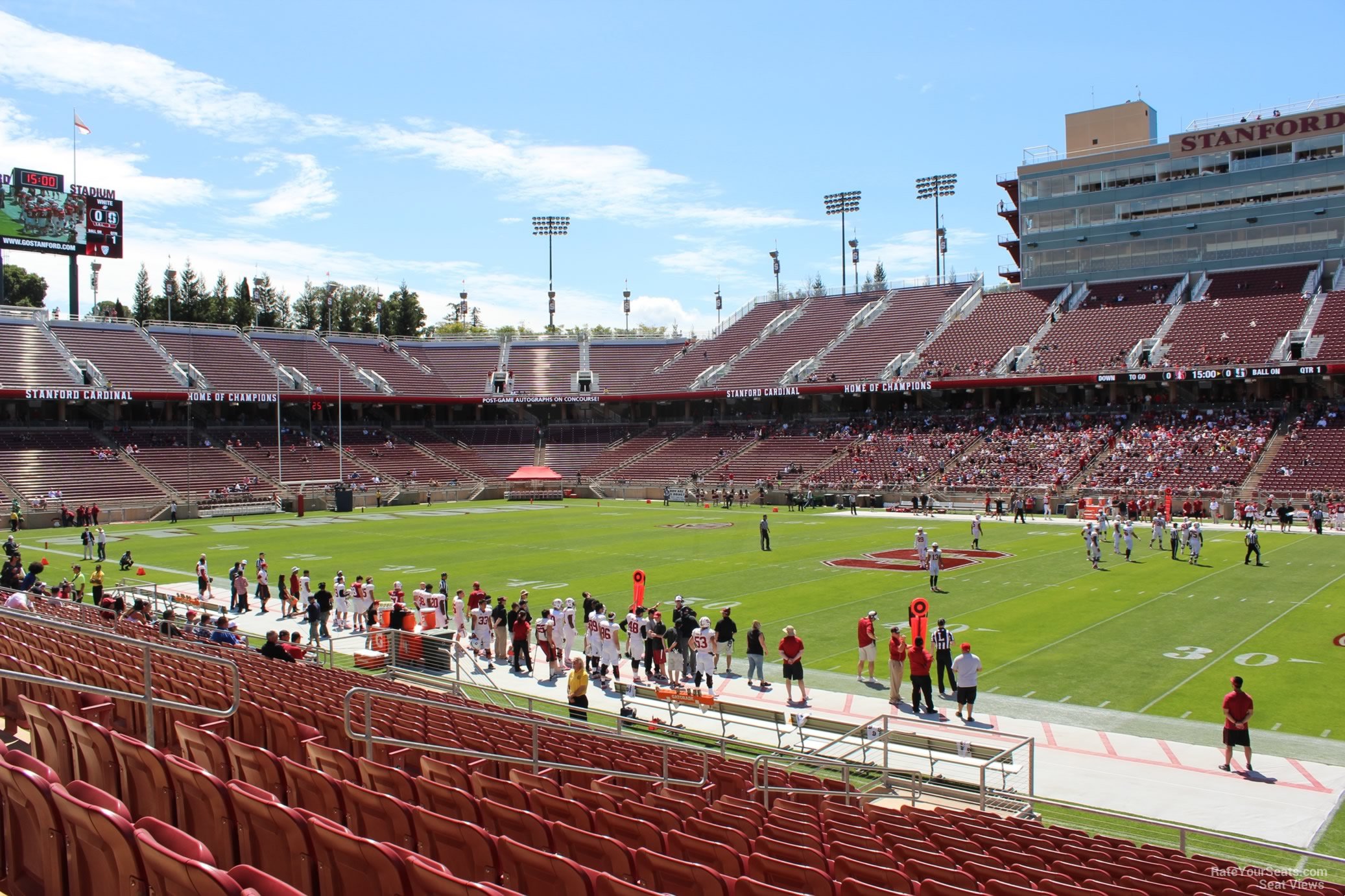 section 131, row j seat view  for football - stanford stadium