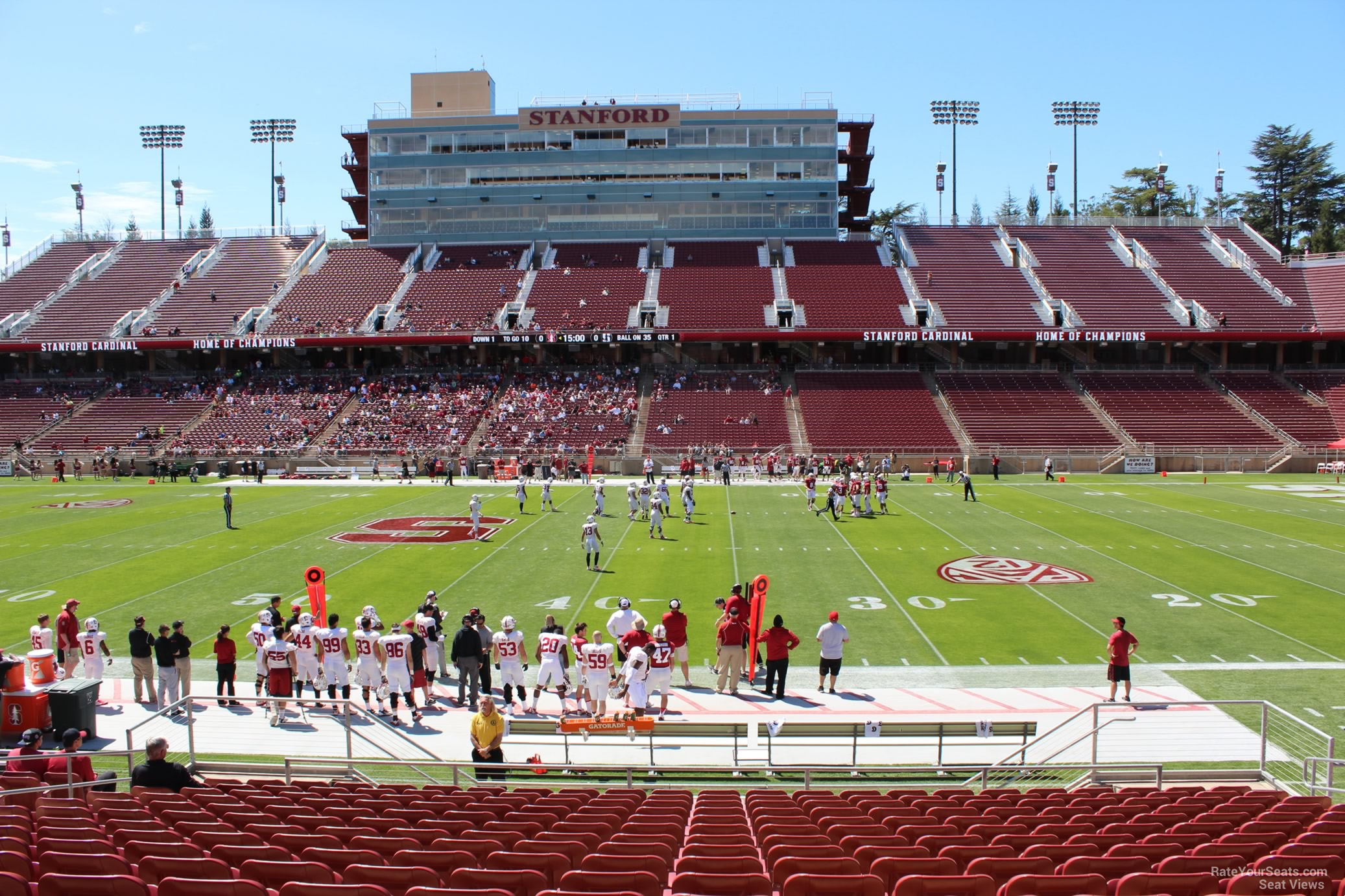 section 132, row j seat view  - stanford stadium