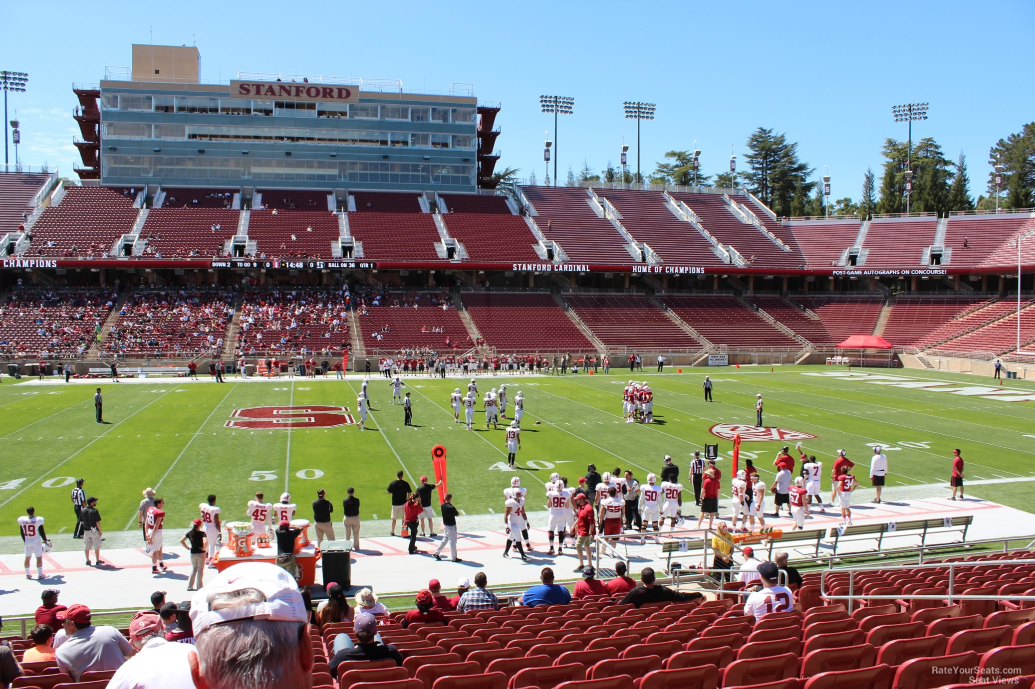 section 134, row j seat view  - stanford stadium